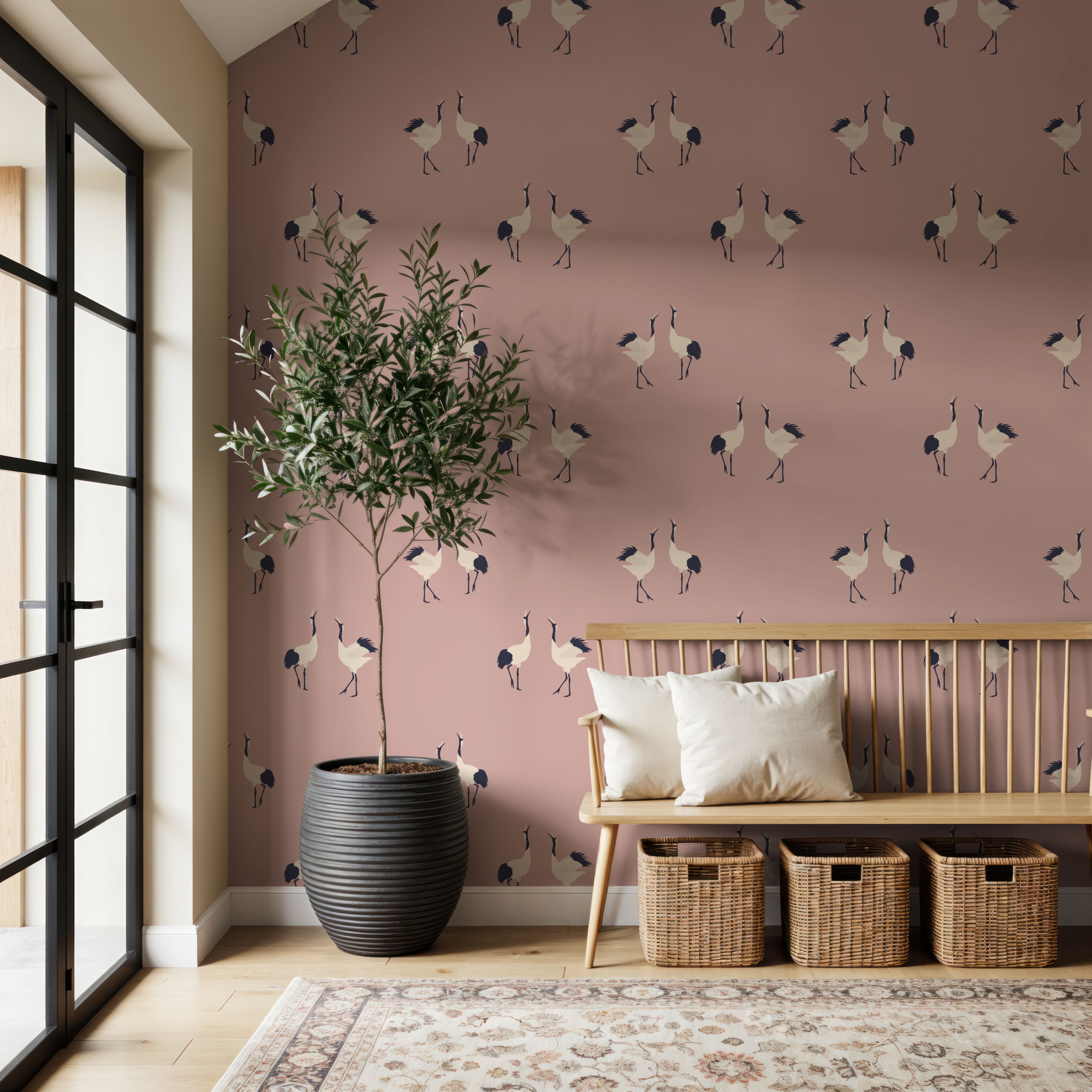 Dancing Cranes, Carte da parati