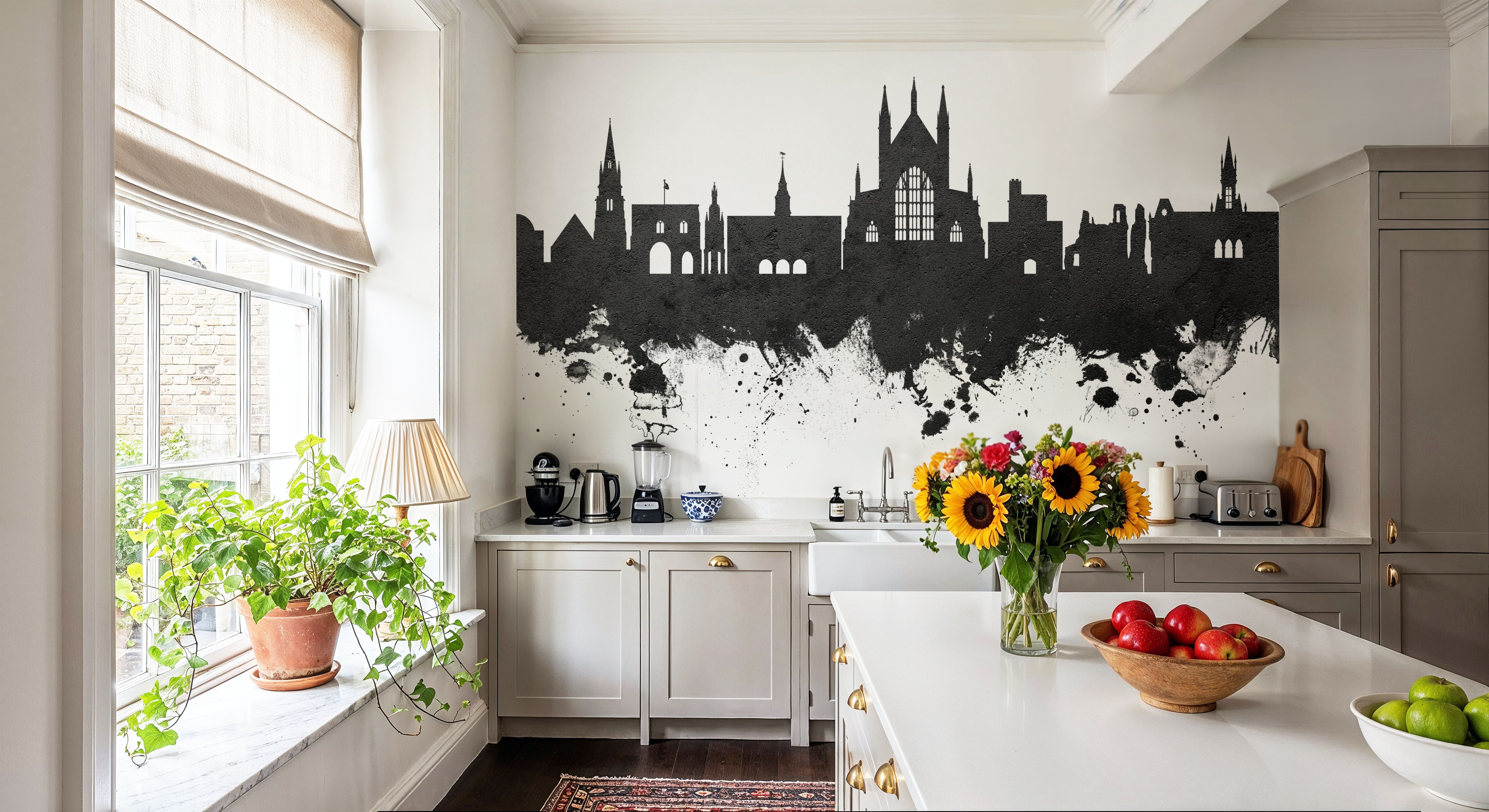 Winchester England Skyline Black & White