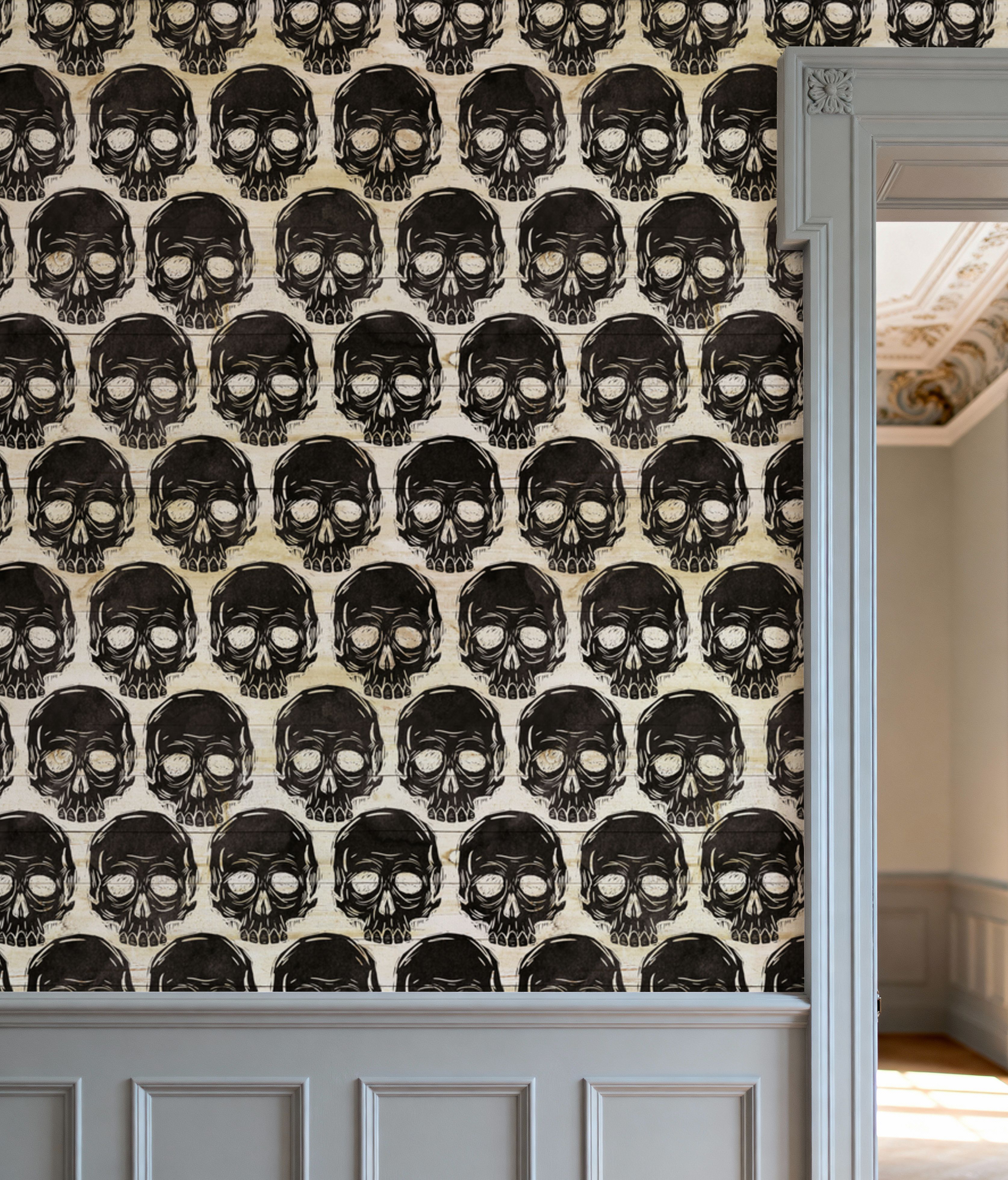 Skulls Everywhere Black