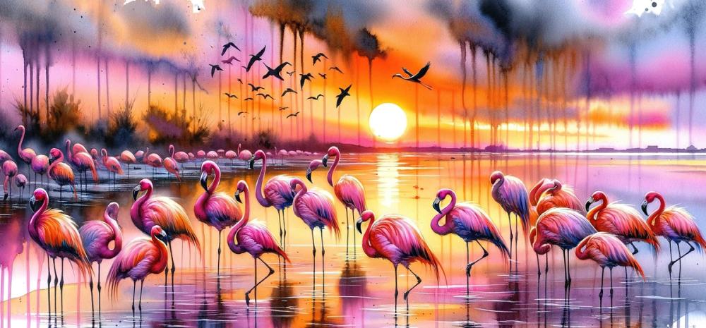 Flamingo Sunset
