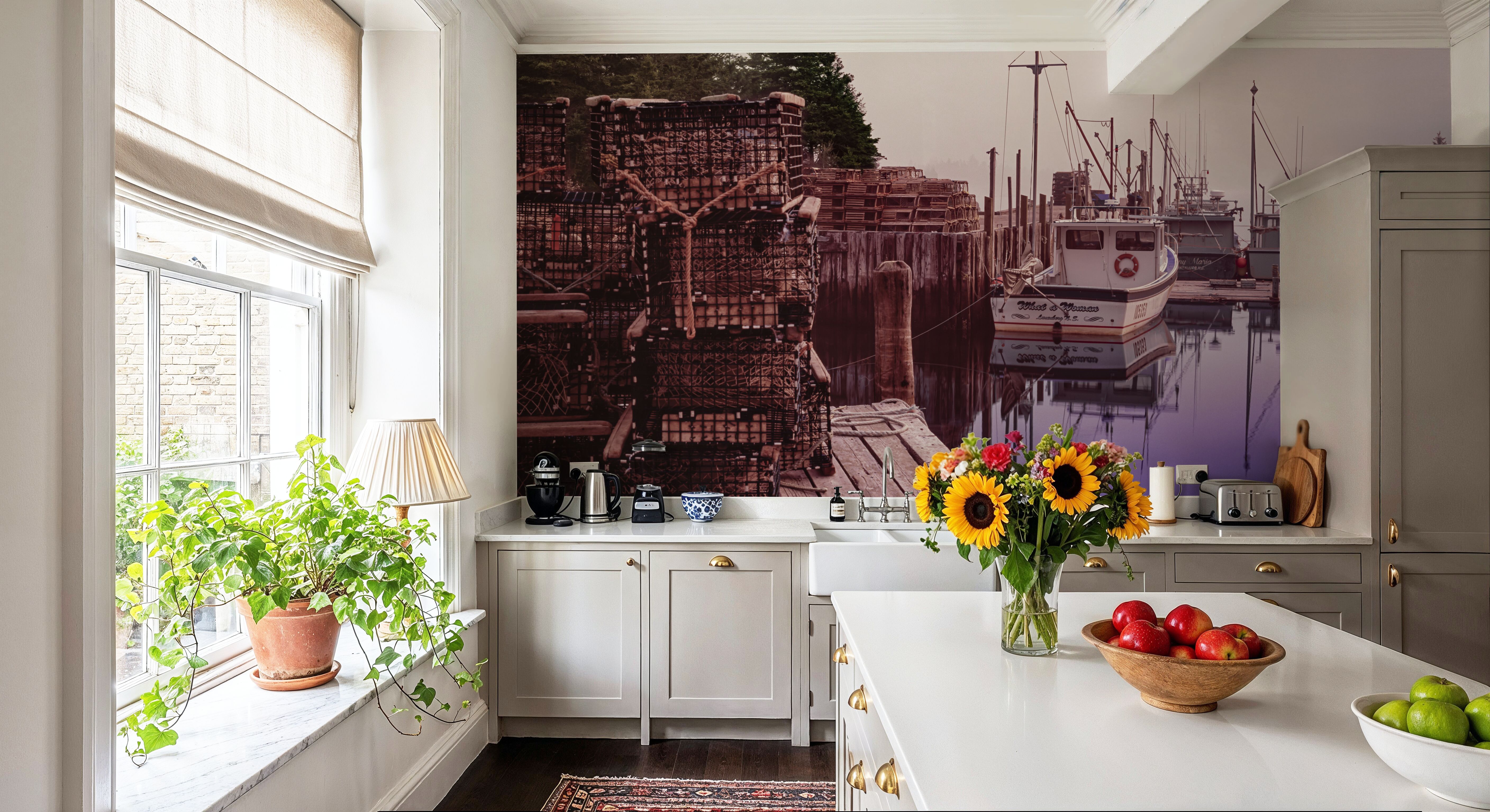 Lobster Traps and Fishing Boats, Tapeten
