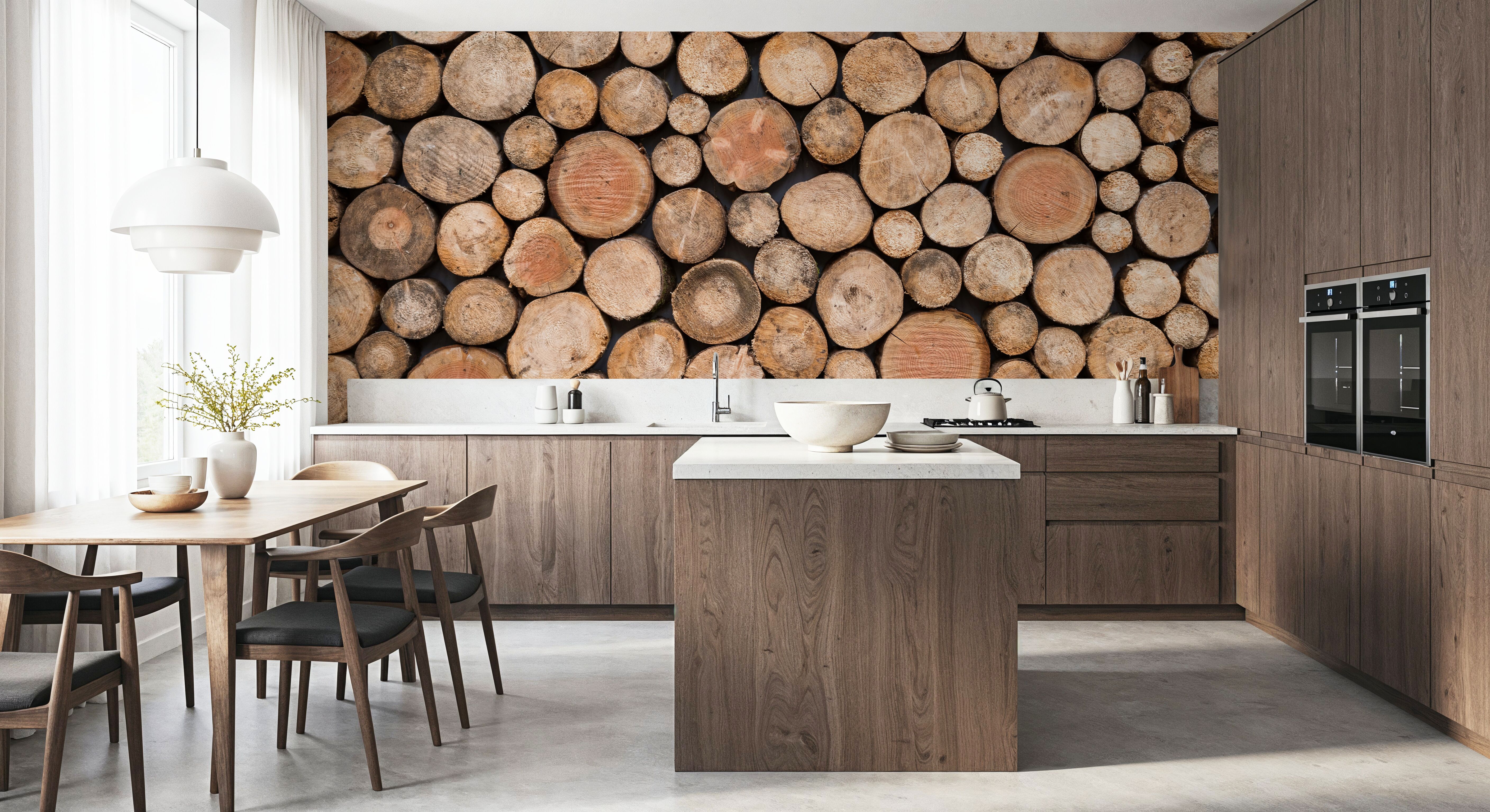 Wooden Logs, Wallpaper