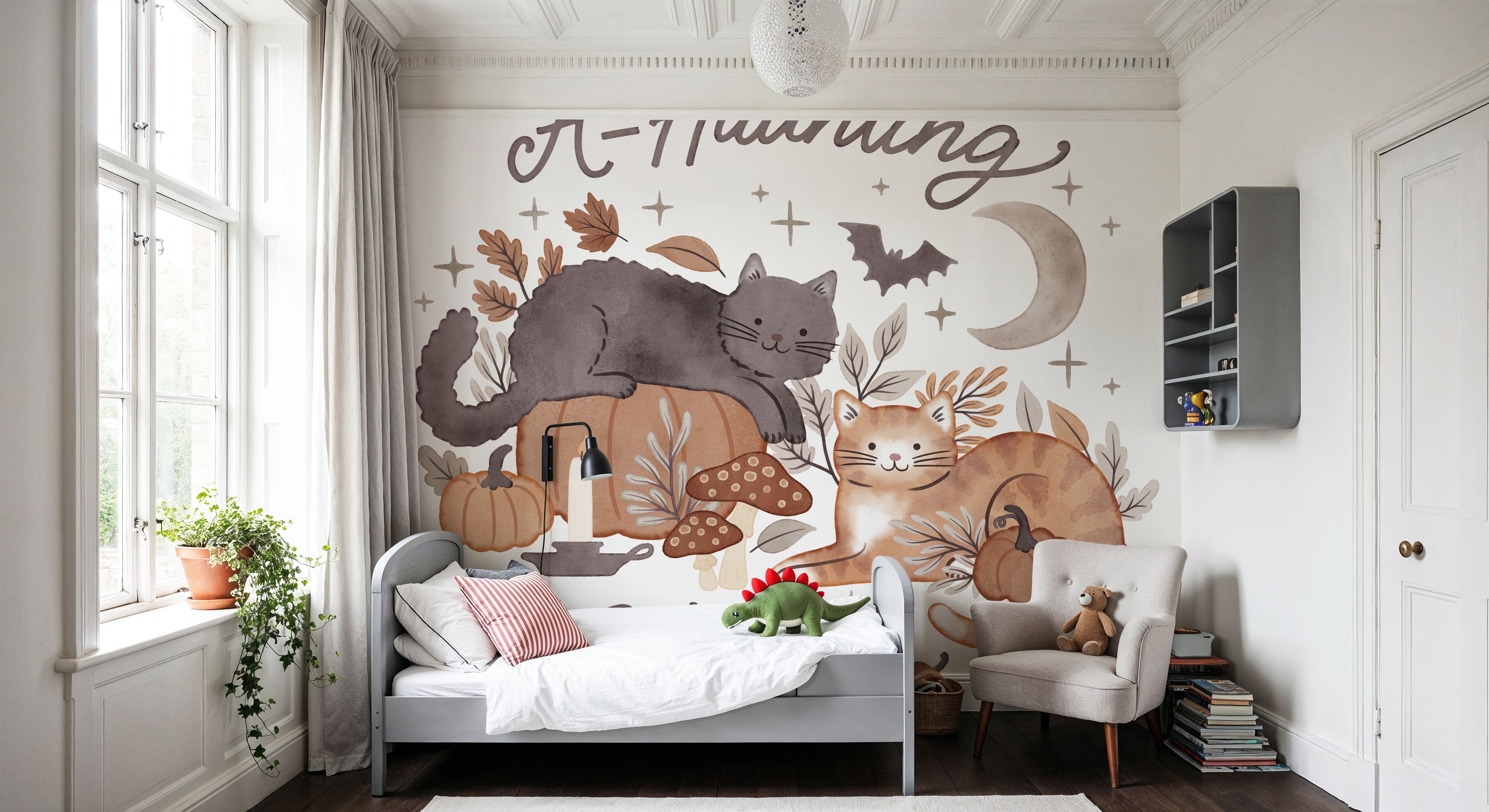 Pumpkins and Paws III, Wallpaper