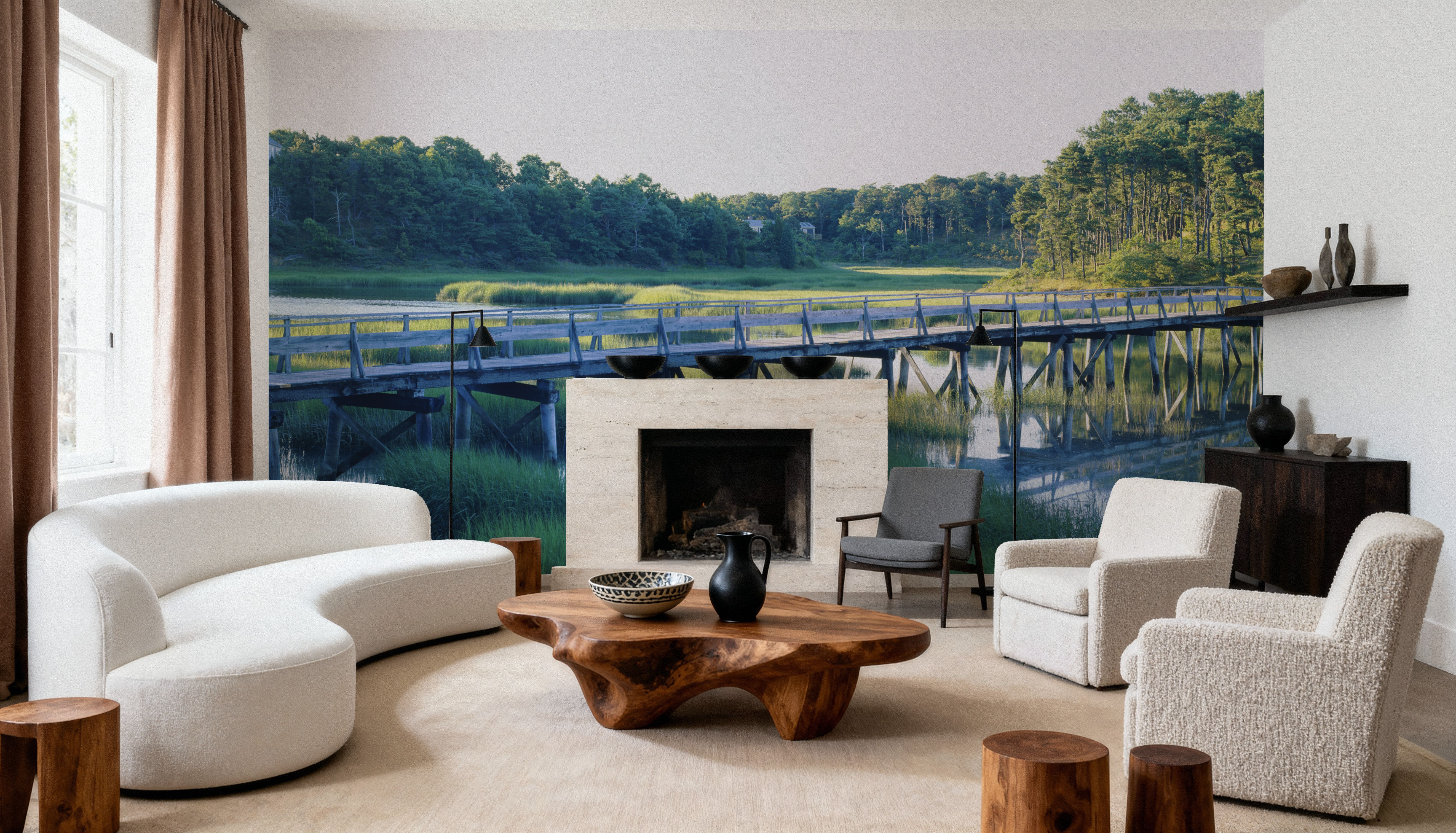 Woodland Bridge Reflection