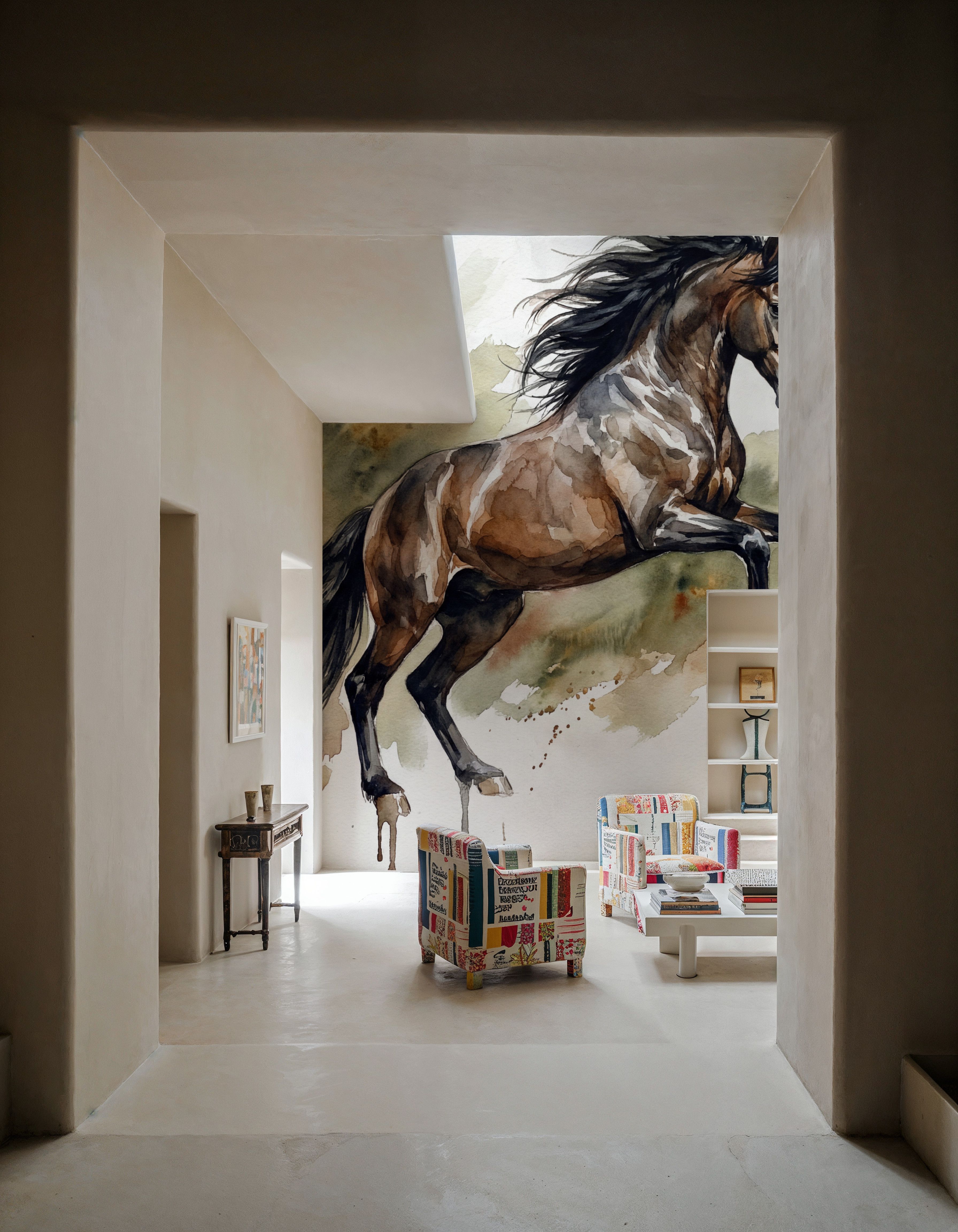 Powerful Horse II - Watercolor Spirit Animals Series