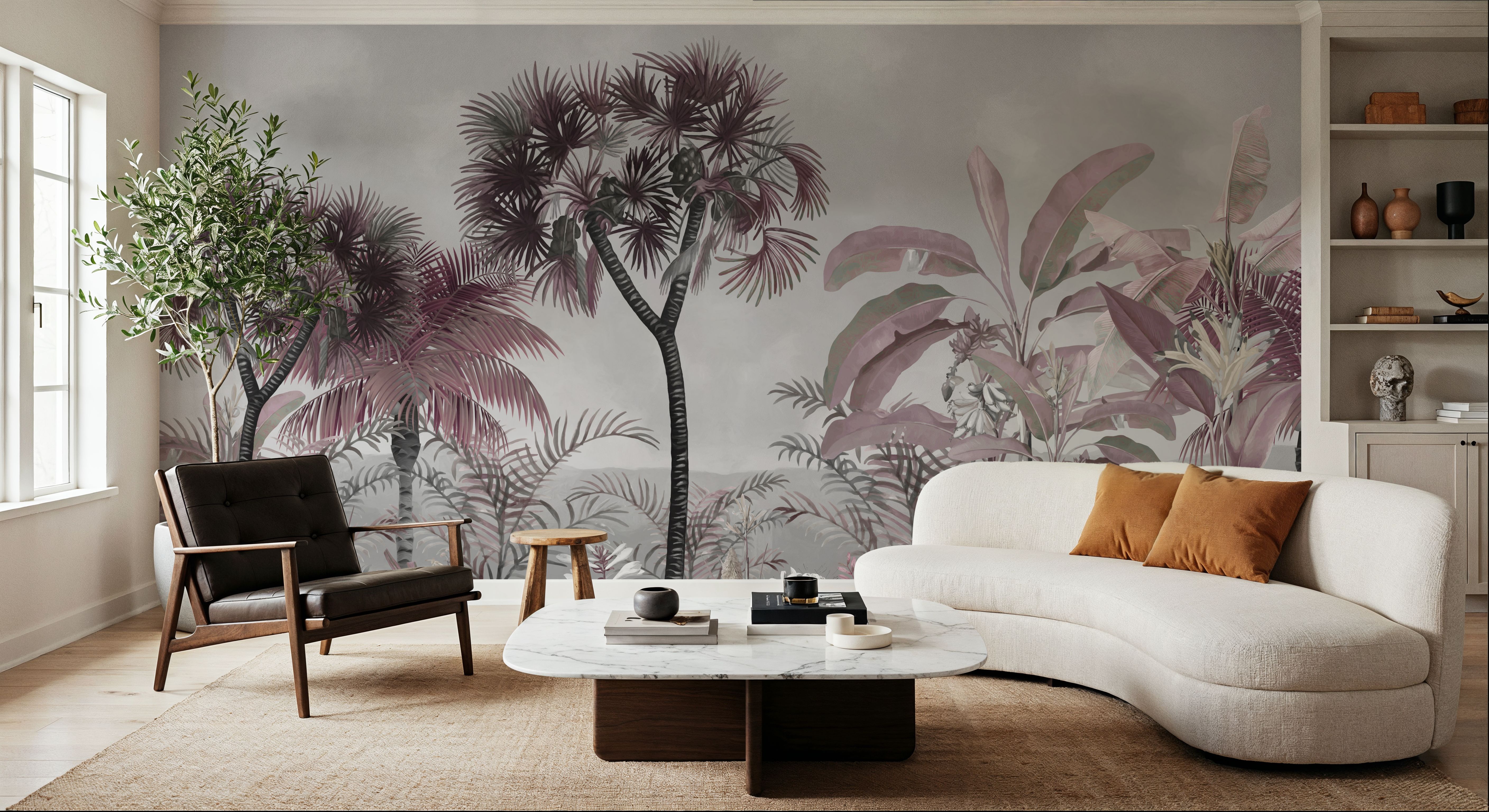 Tropical Forest Strolls Gray Blue