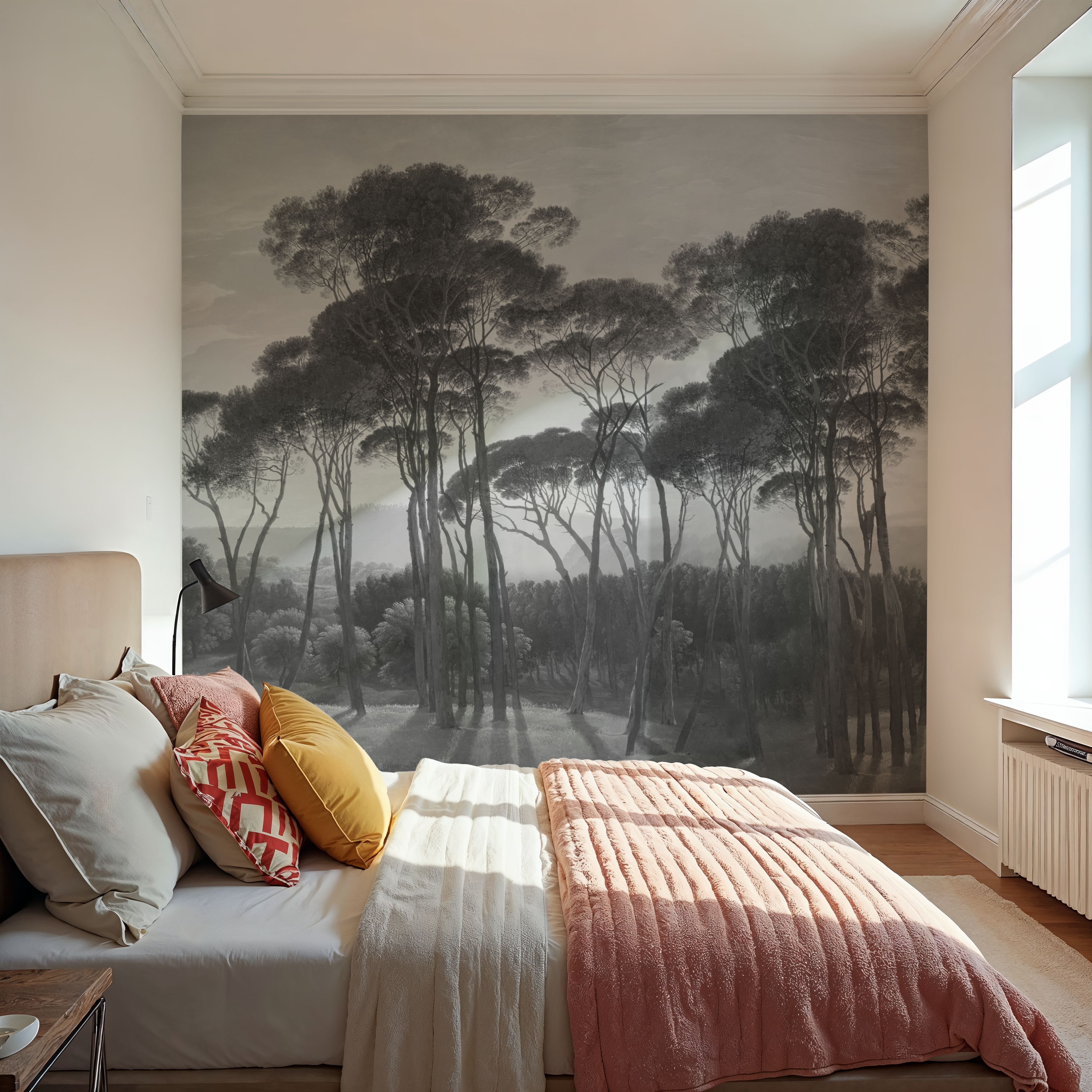 Mediterranean Pine Landscape, Gray