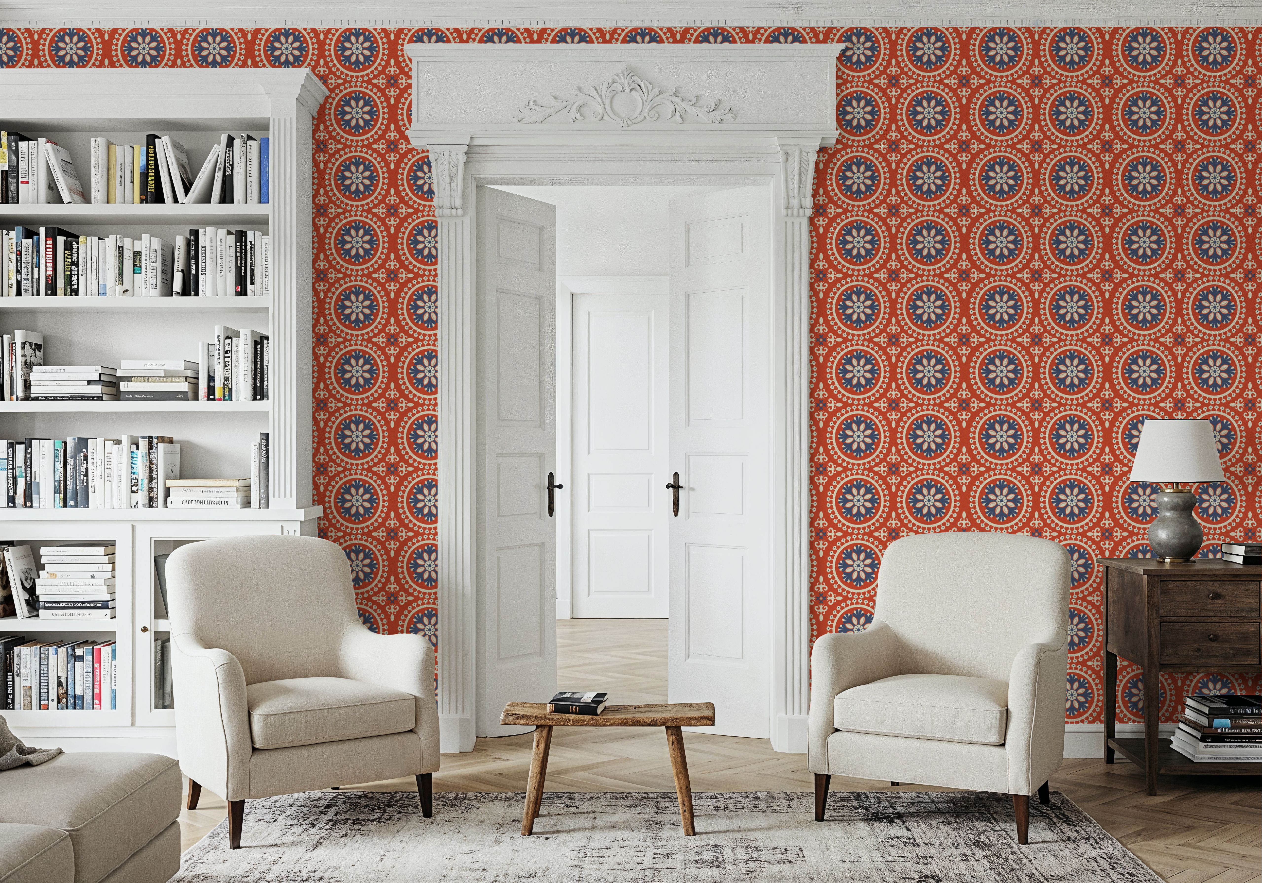 Geo Floral, Red