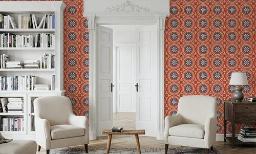 Geo Floral, Red