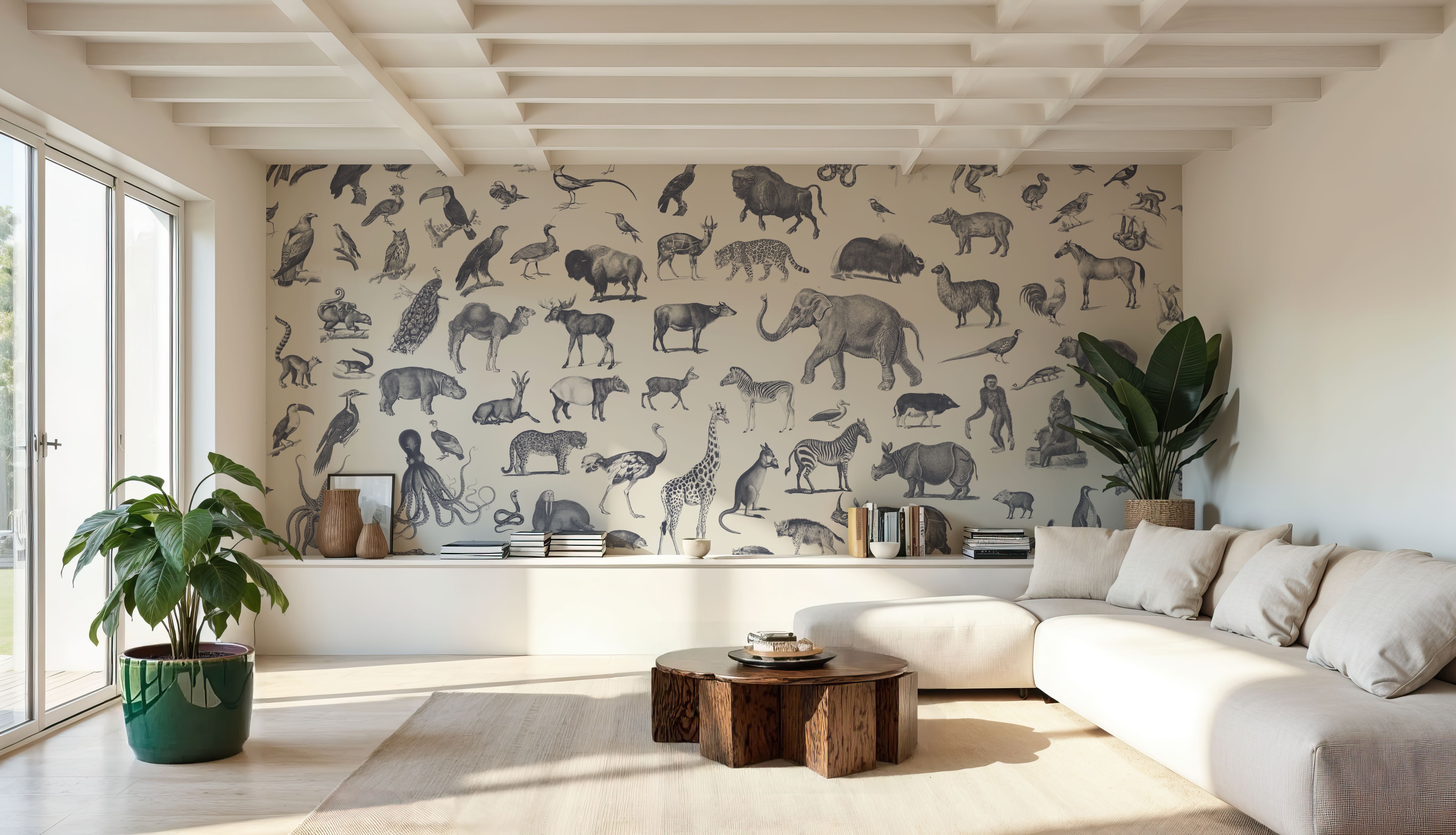 Vintage Animals, Soft Grey