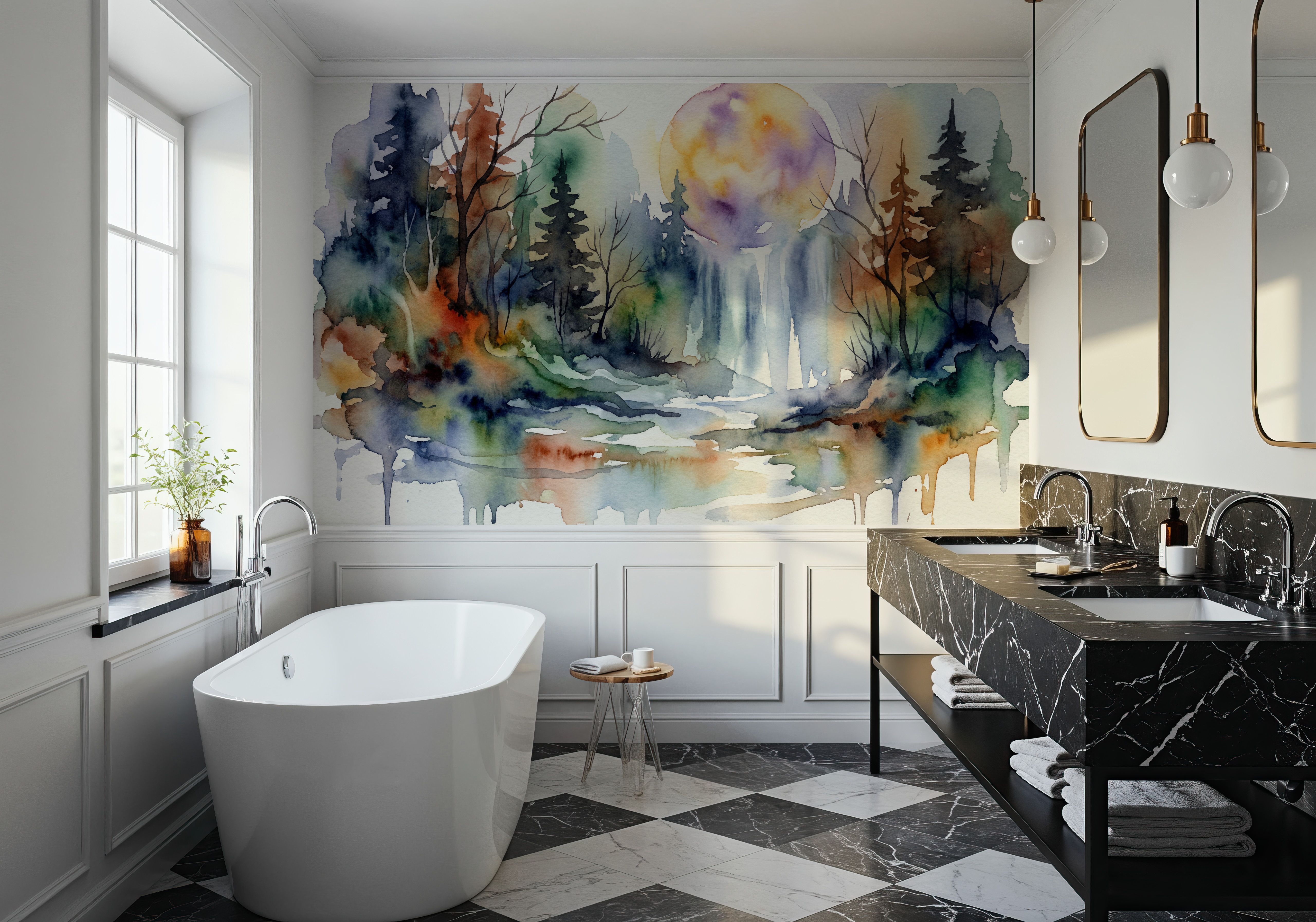 Forest Grove II - Watercolor Landscape Series