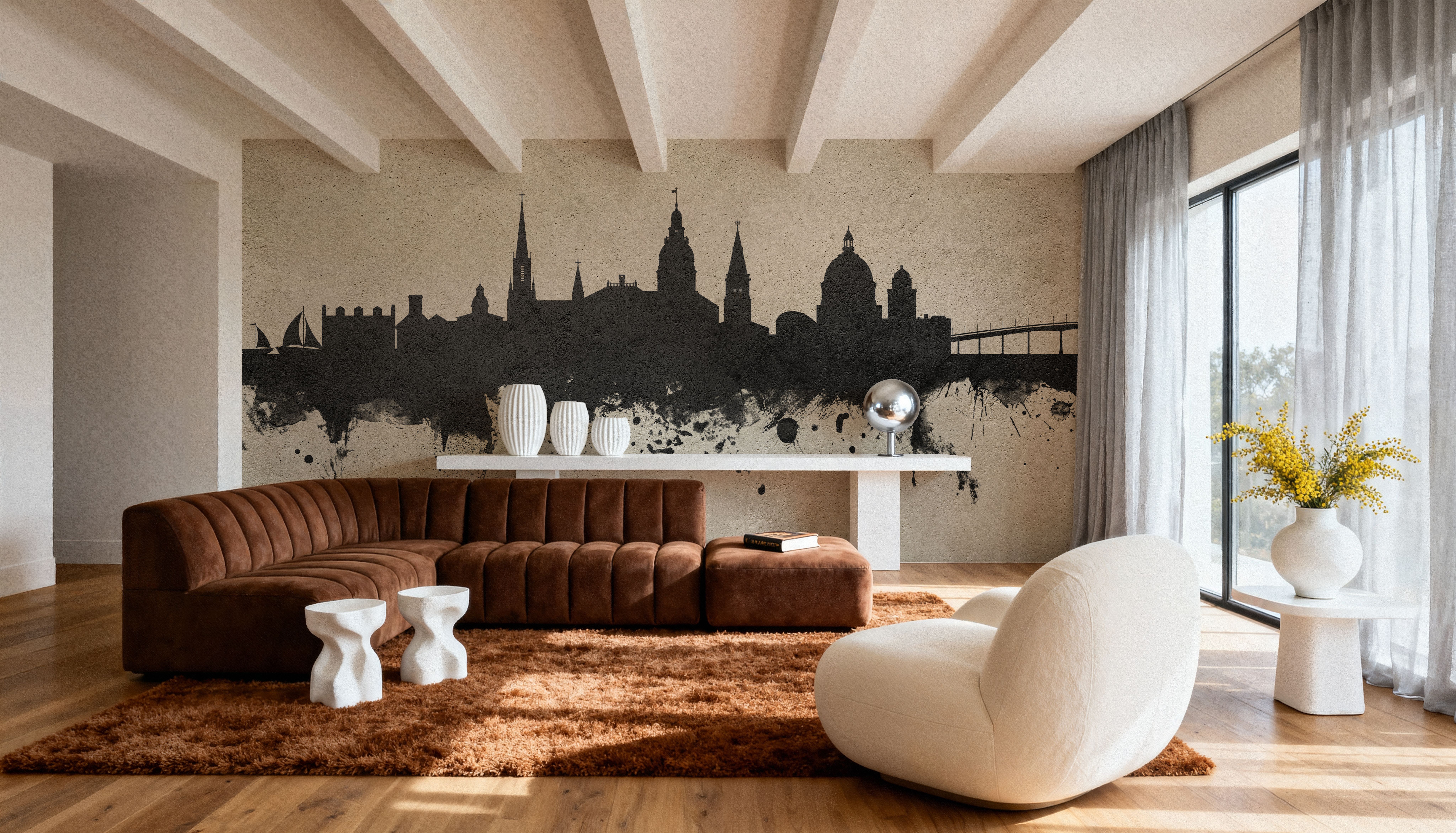 Annapolis Maryland Skyline Concrete, Behang