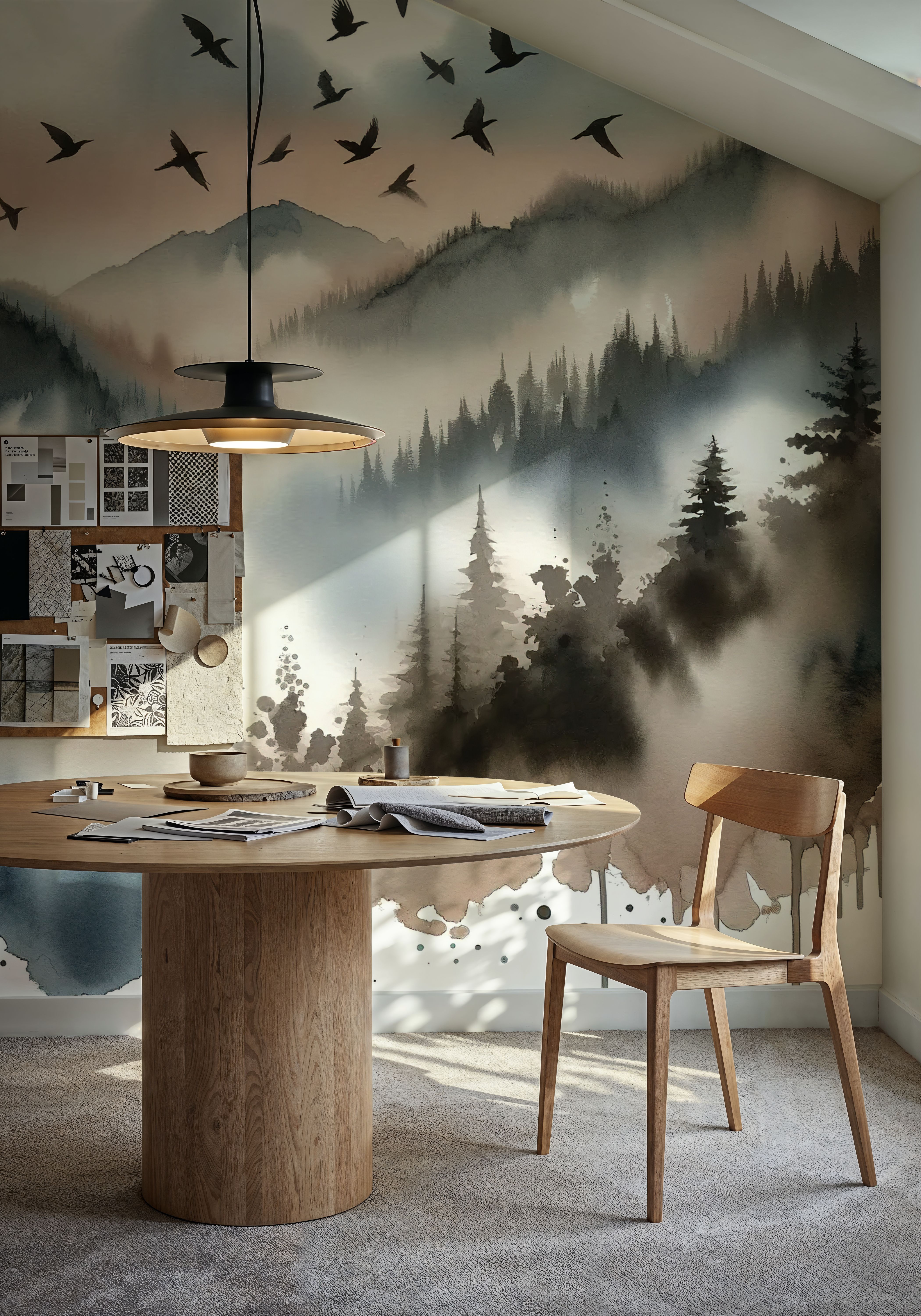 Mystic Mountains Veiled in Morning Mist