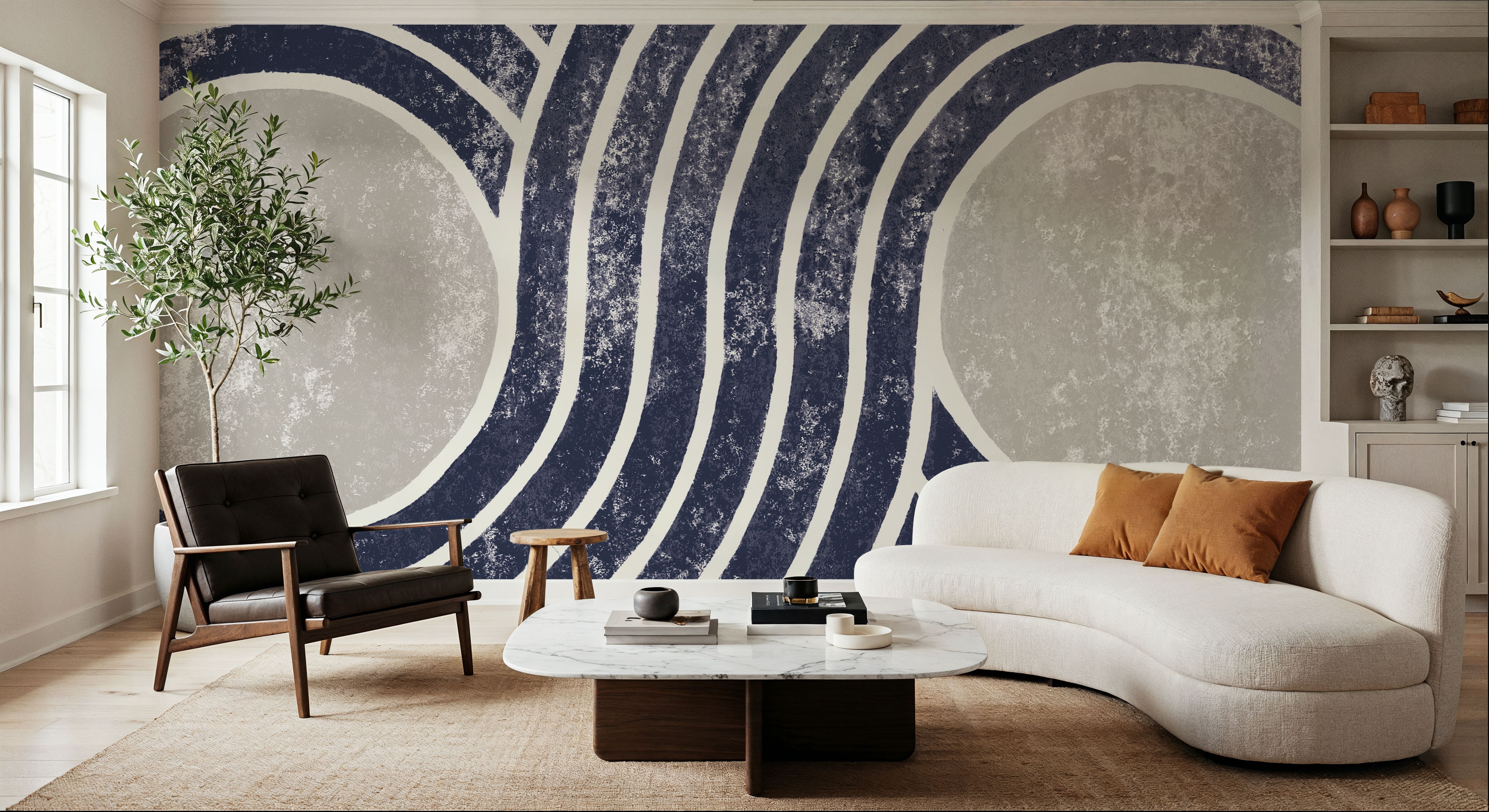 Over the Rainbow II Navy Gray