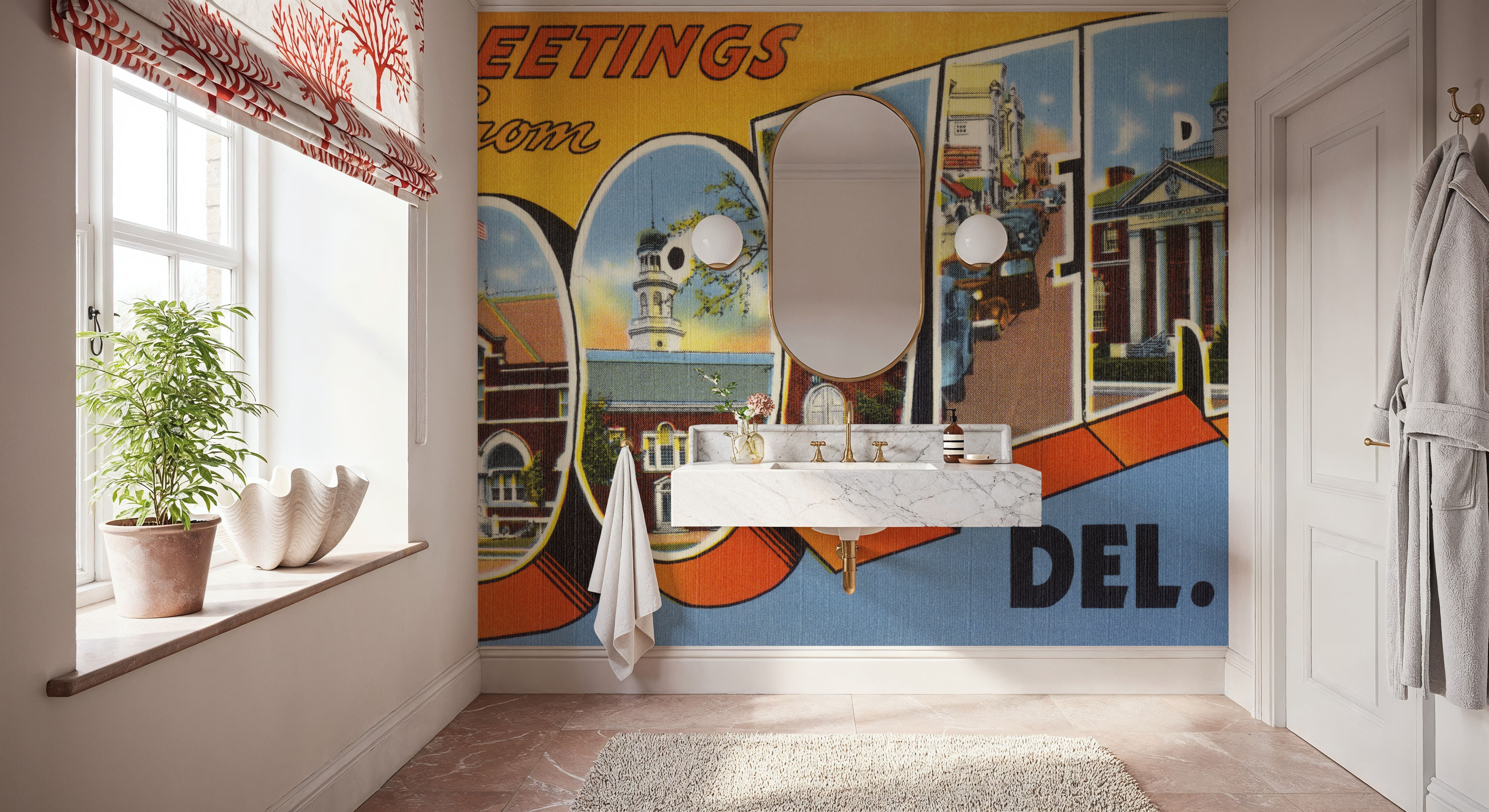 Greetings from Dover - Screenprint Postcard, Wallpaper