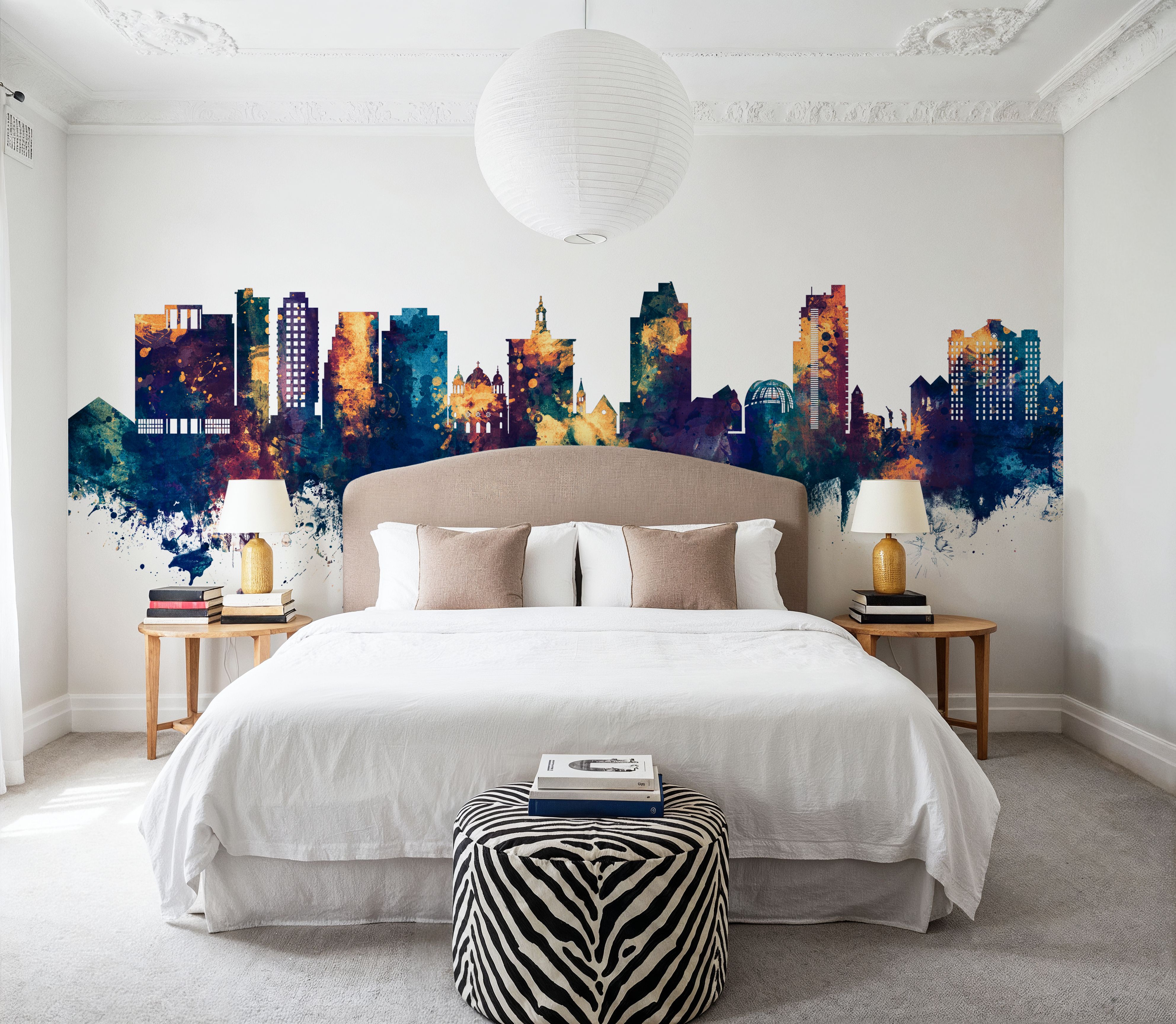 San Jose California Skyline Blue & Bronze