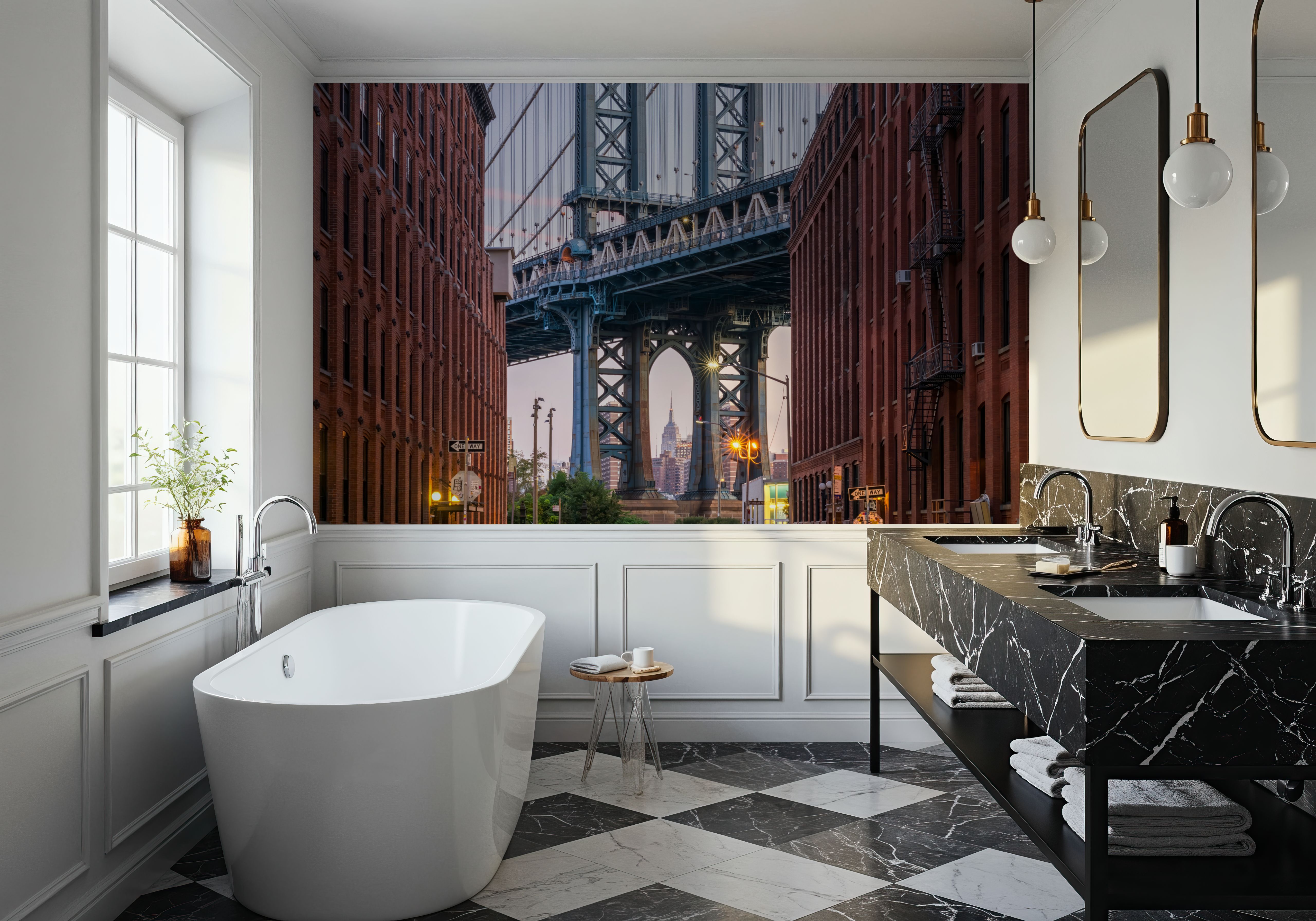 Manhattan Bridge from Dumbo Close, Wallpaper