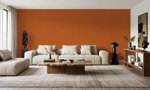 Faux Sand Stucco Finish, Pumpkin