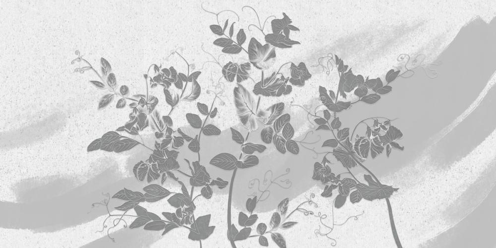 Sweet Peas Stroke Gray