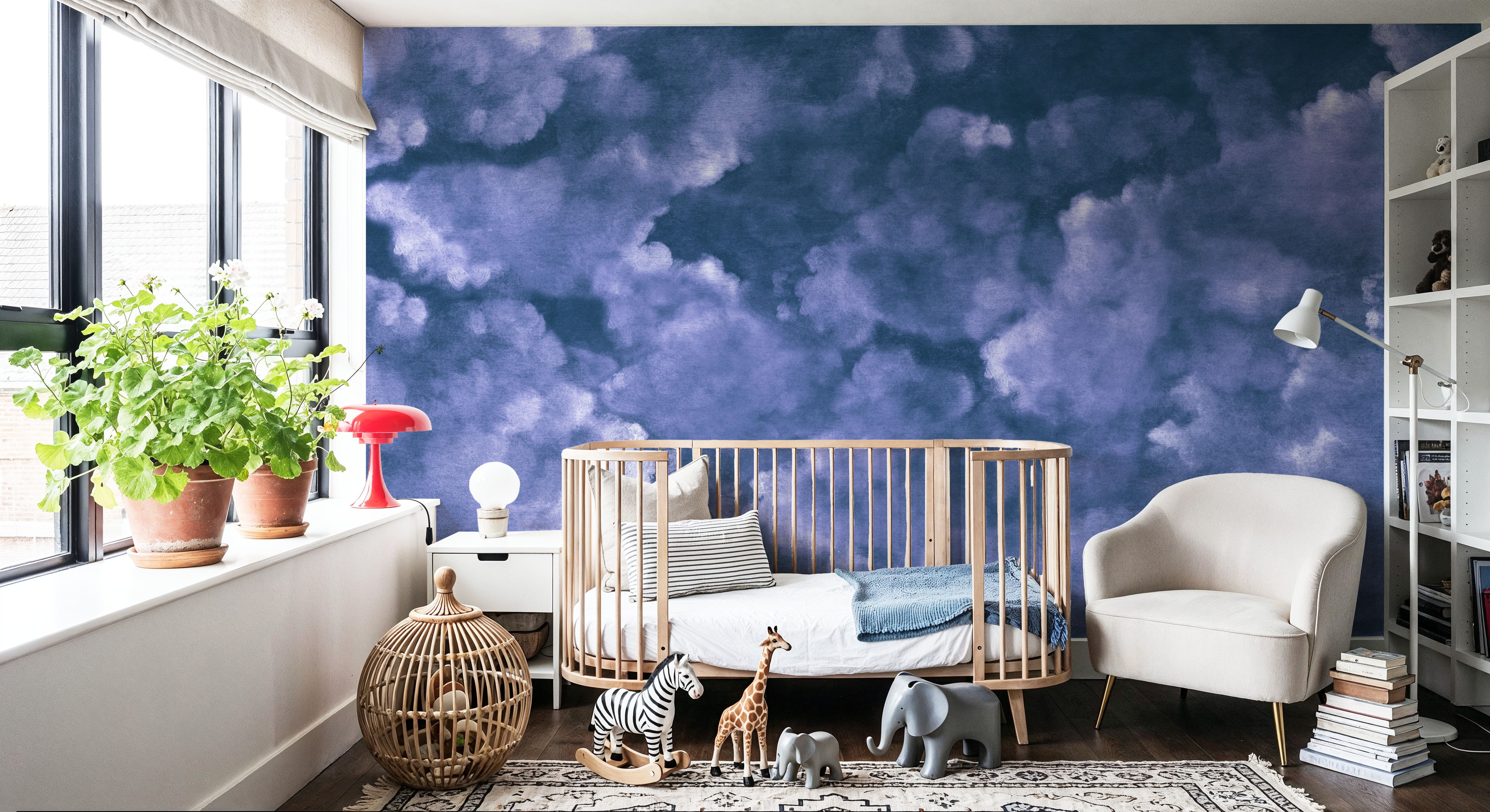 Painted Dreamy Clouds, Purple