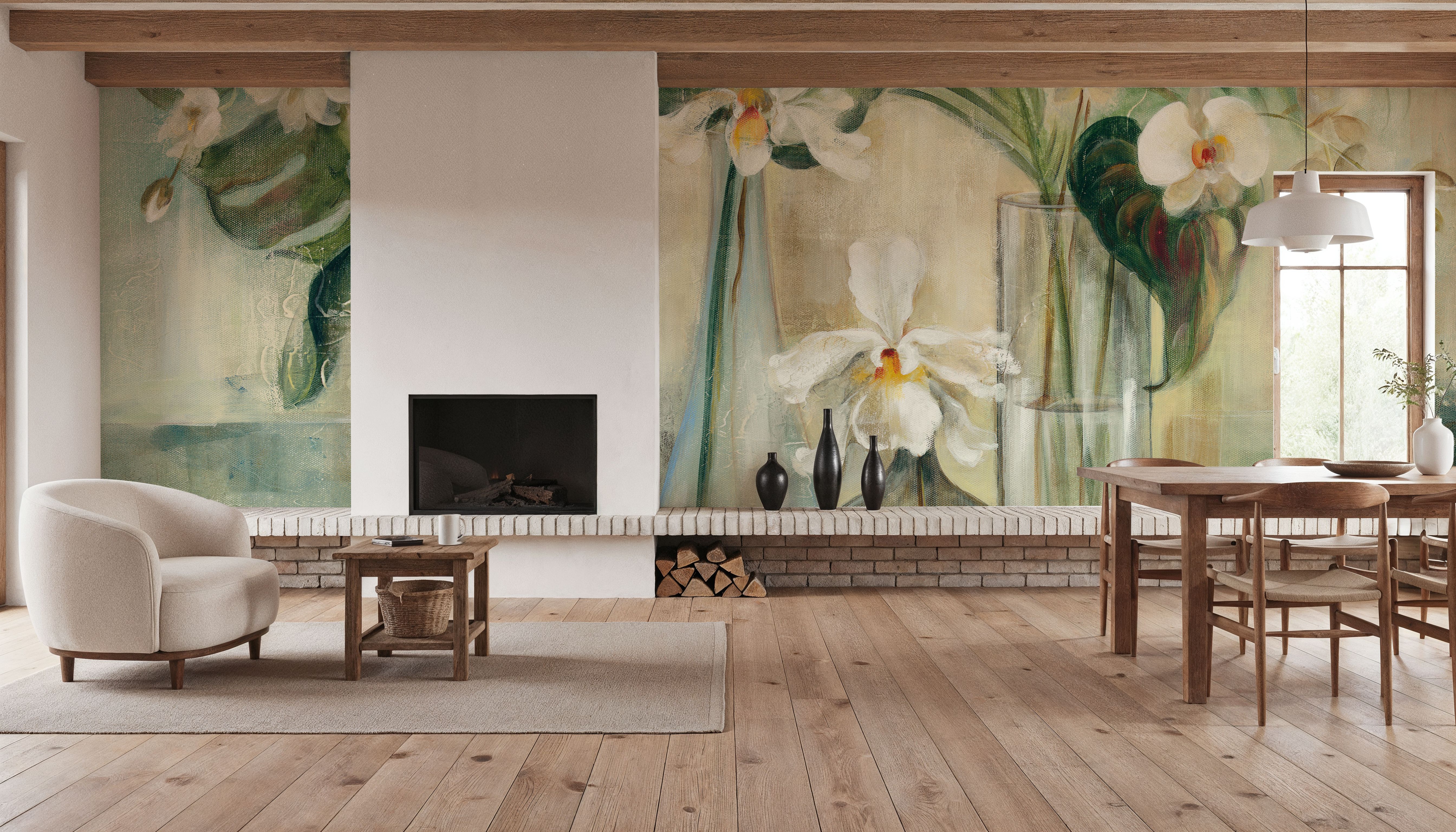 Silver Orchids I, Papel pintado