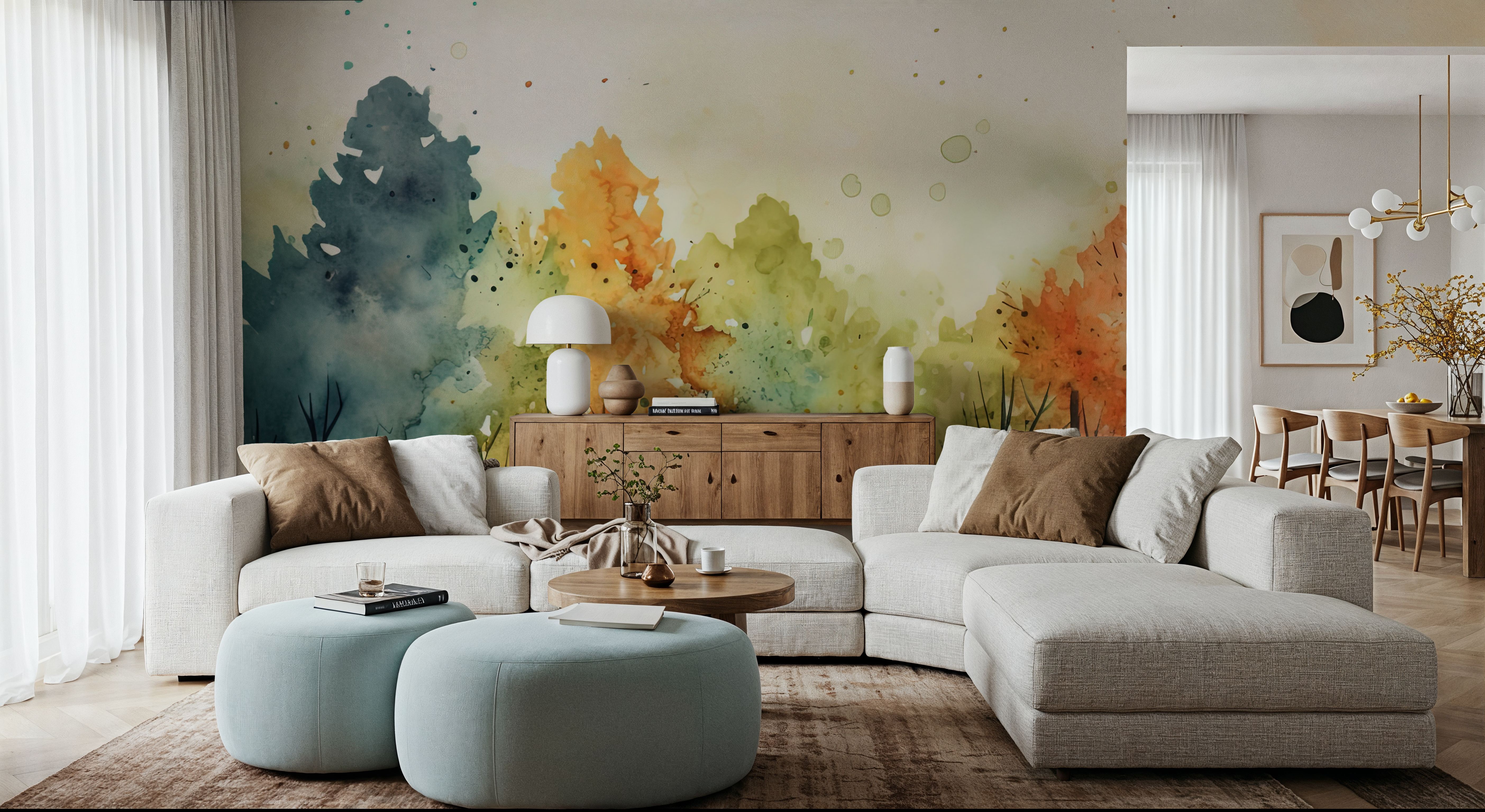 Watercolor Fall, Wallpaper