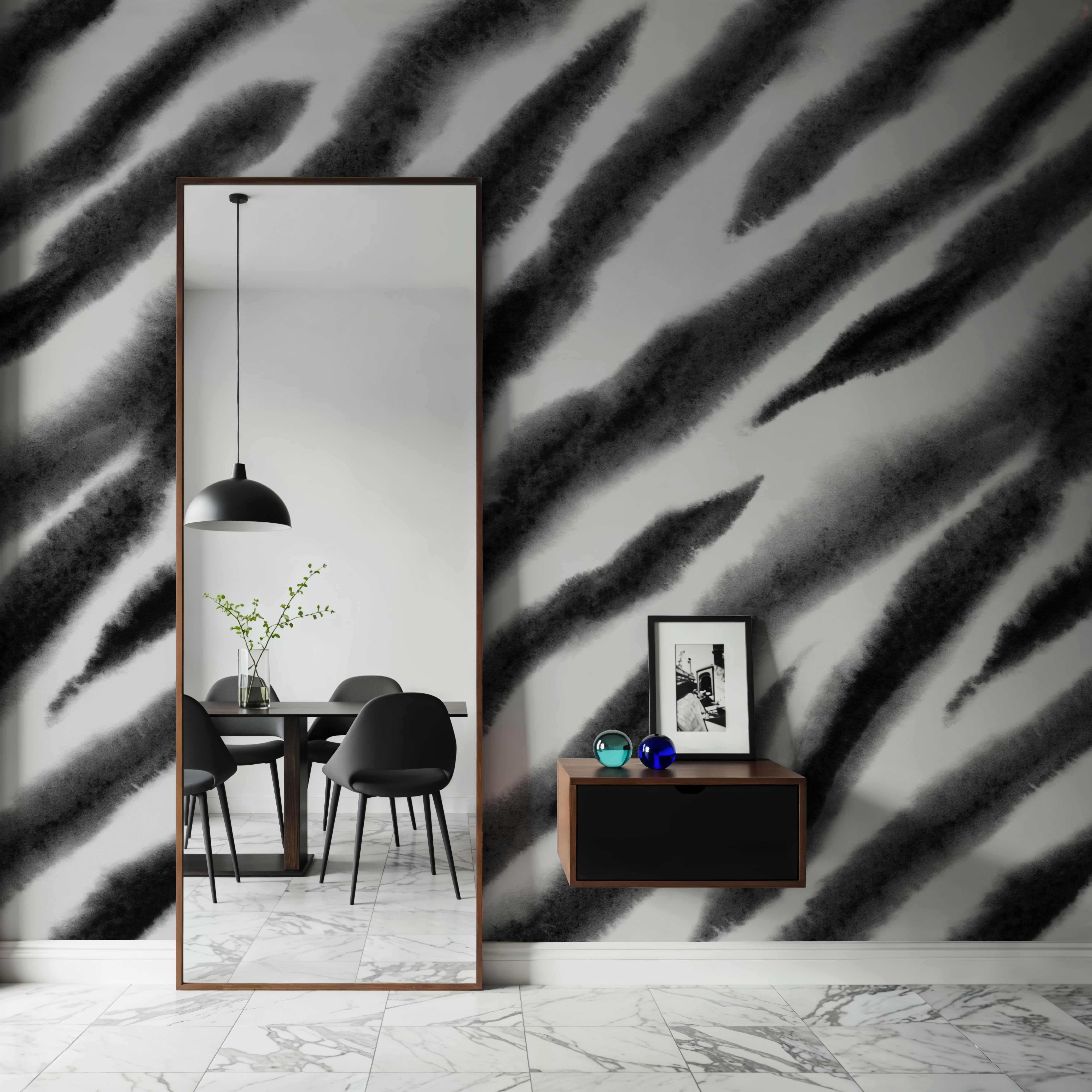 Watercolor Tiger Stripes, Zebra