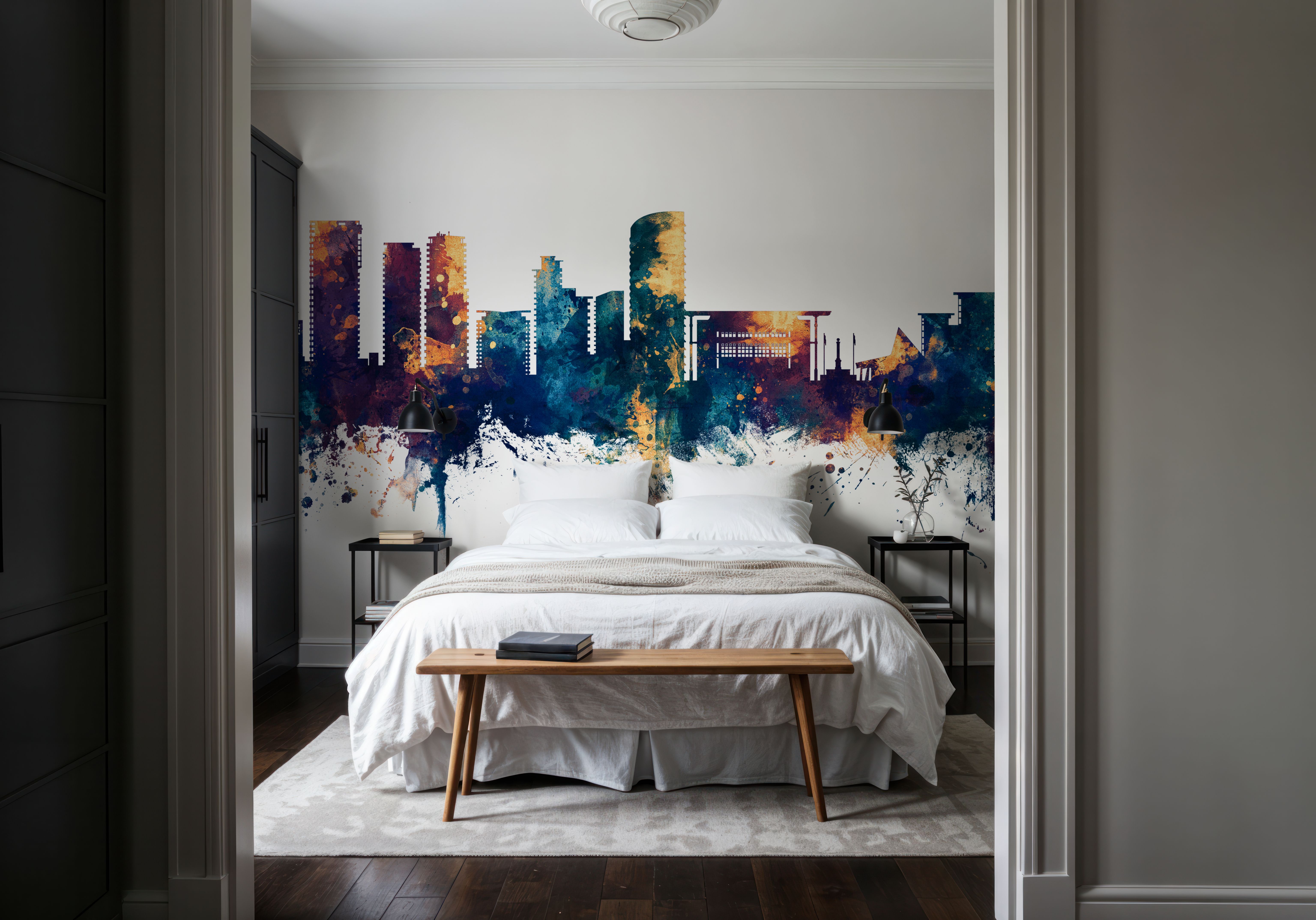 Darwin Australia Skyline Blue & Bronze