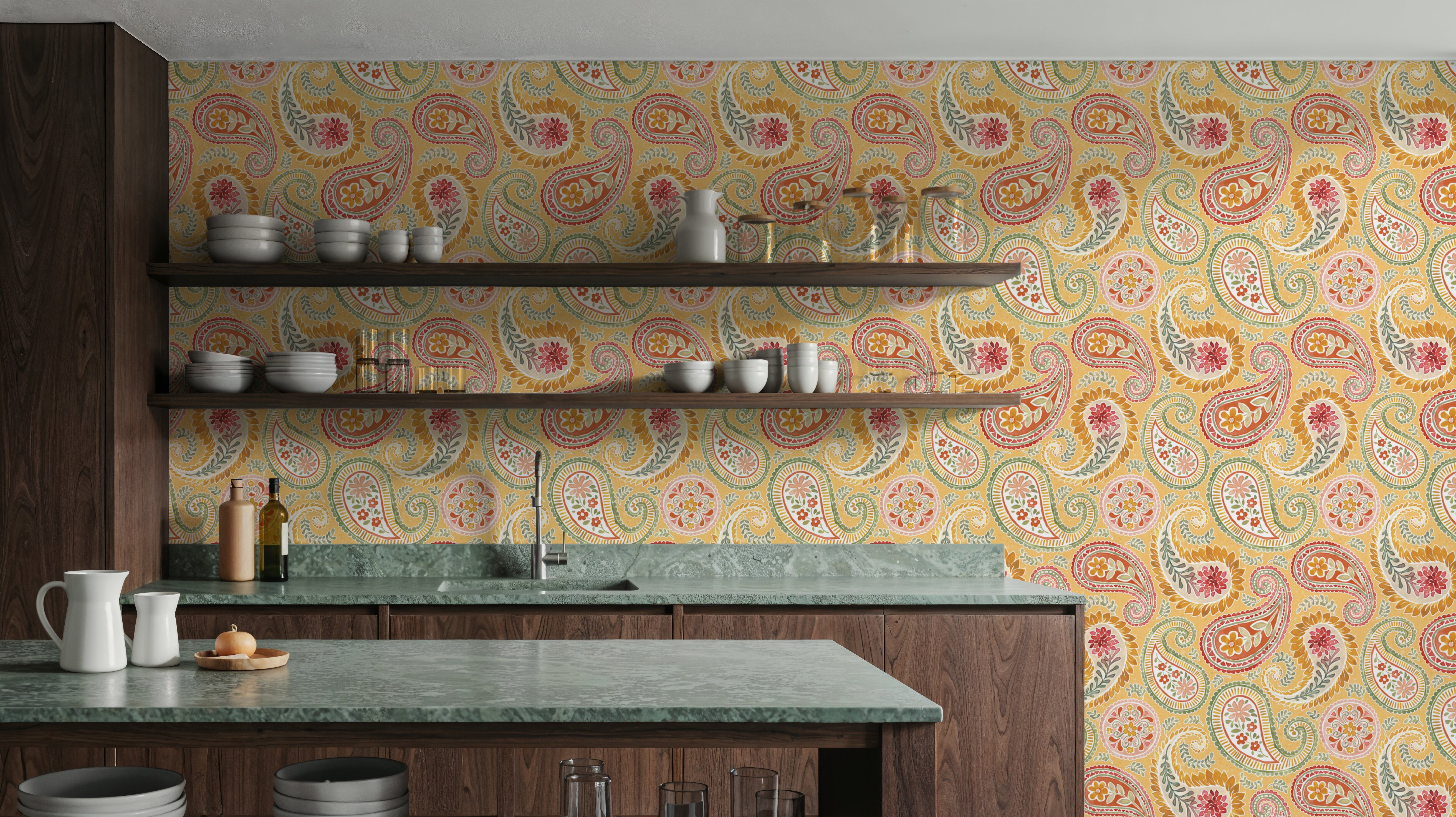 Harvest Paisley Yellow