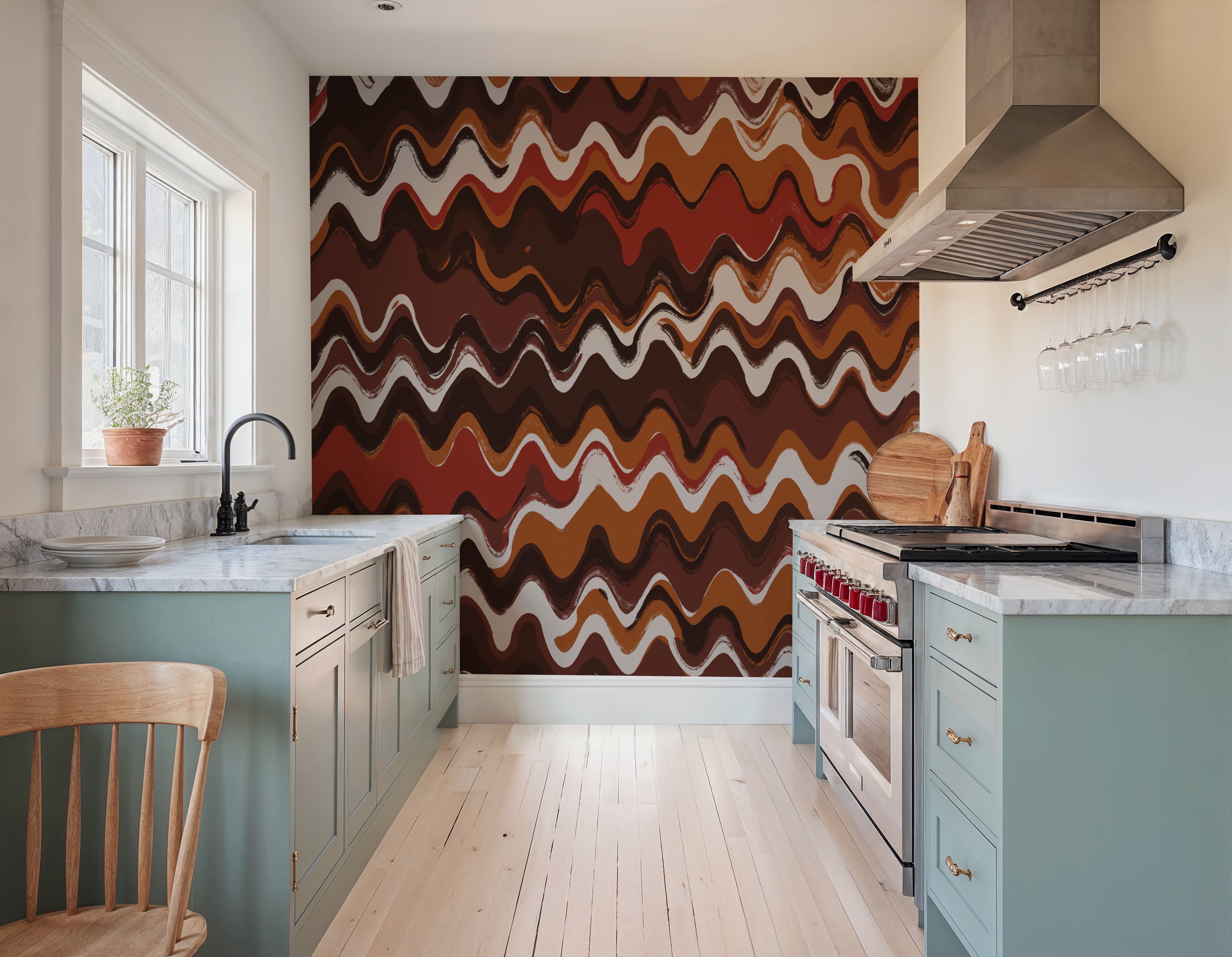 Earthy Color Zig Zag Pattern