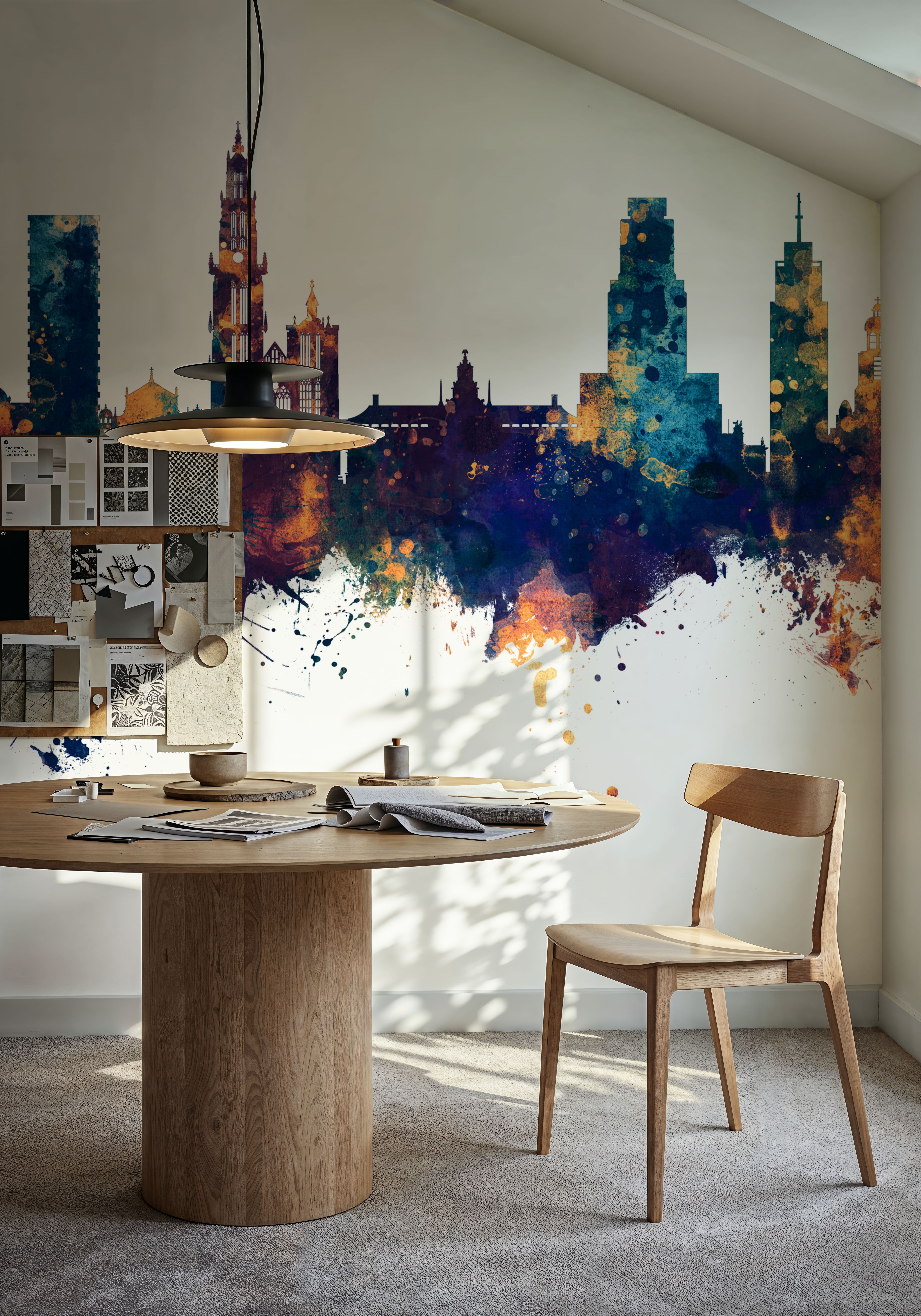 Antwerp Belgium Skyline Blue & Bronze