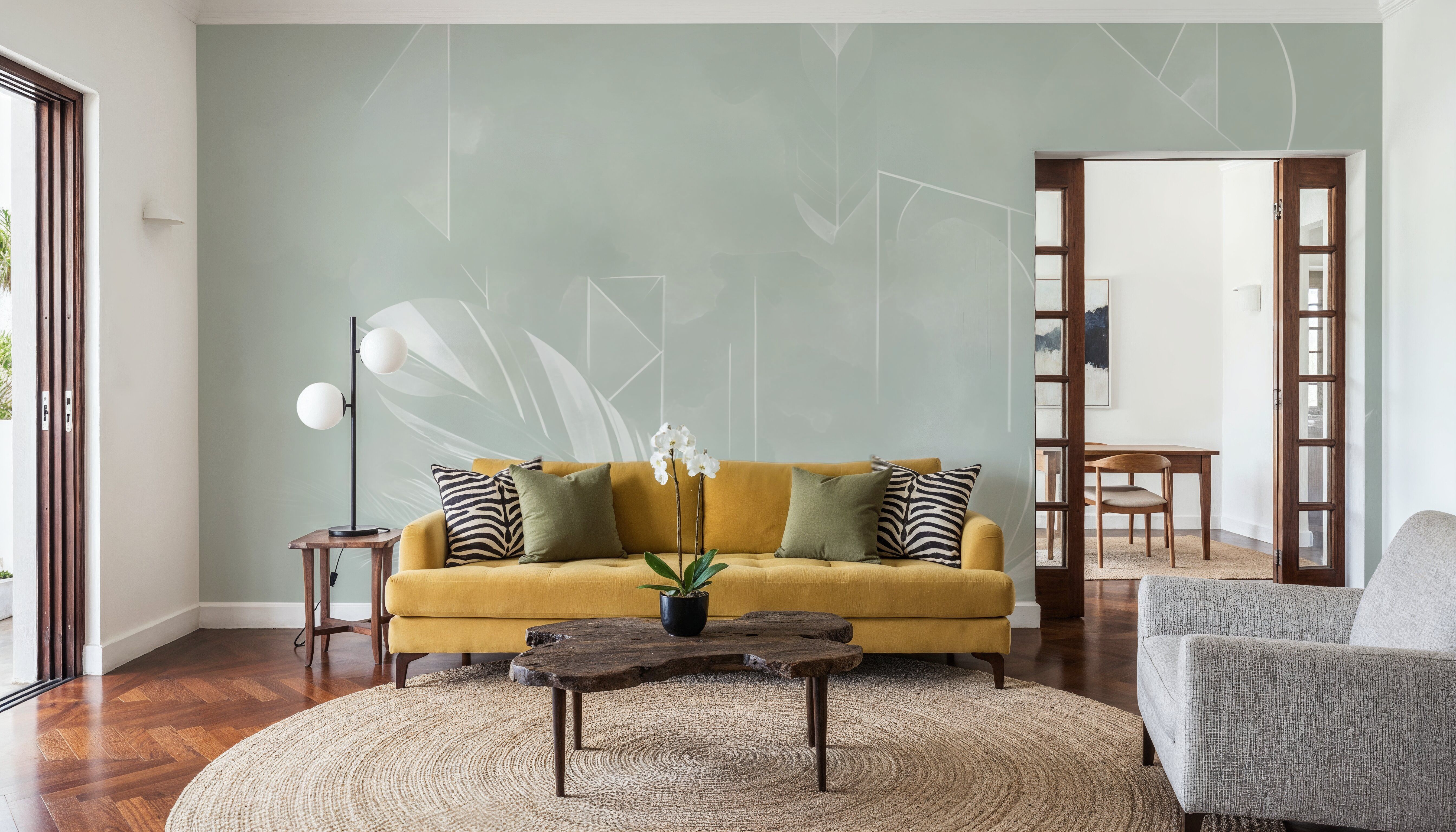 Solid Feather Geometry Green