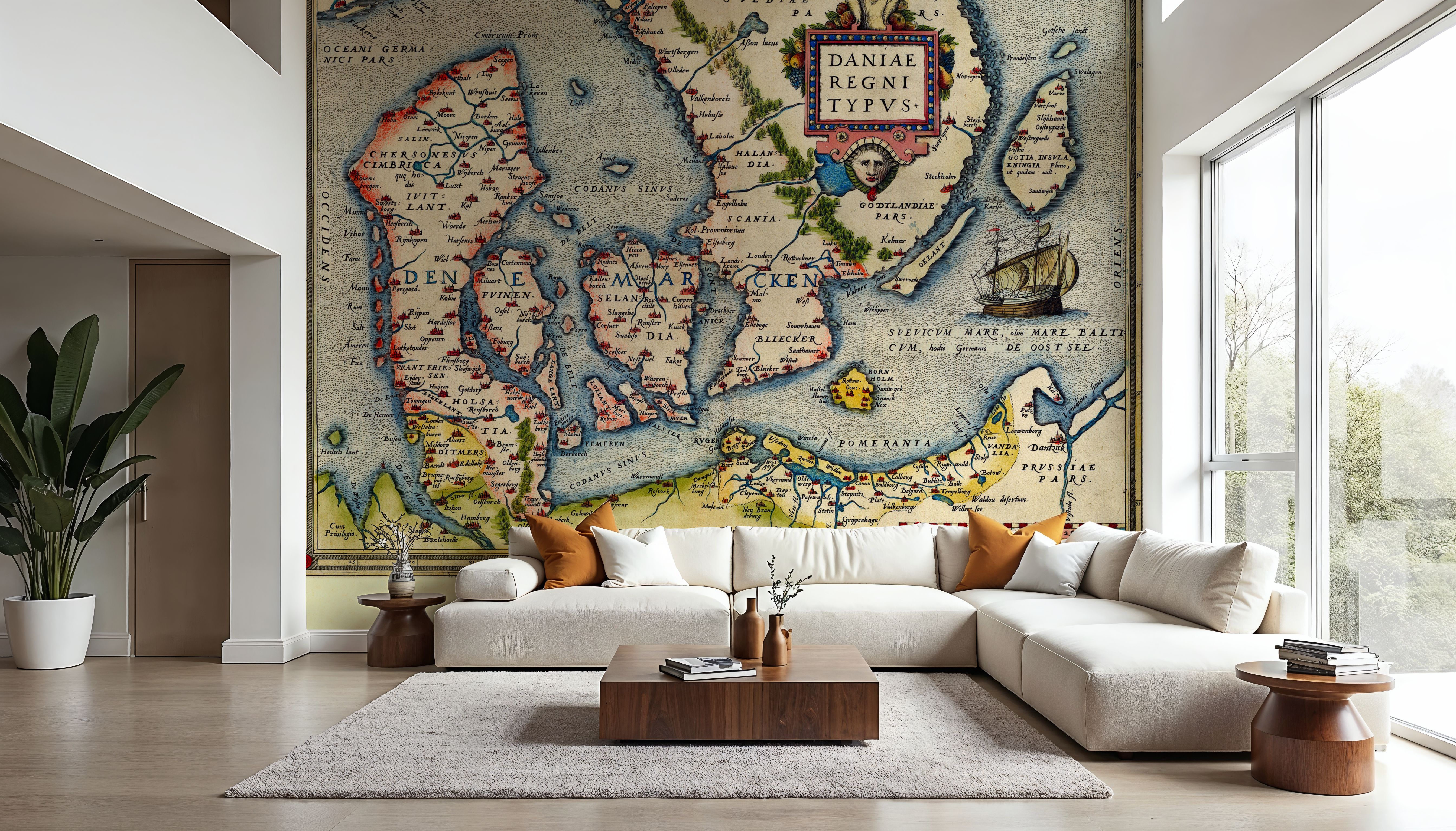 Old Map of Denmark 1570