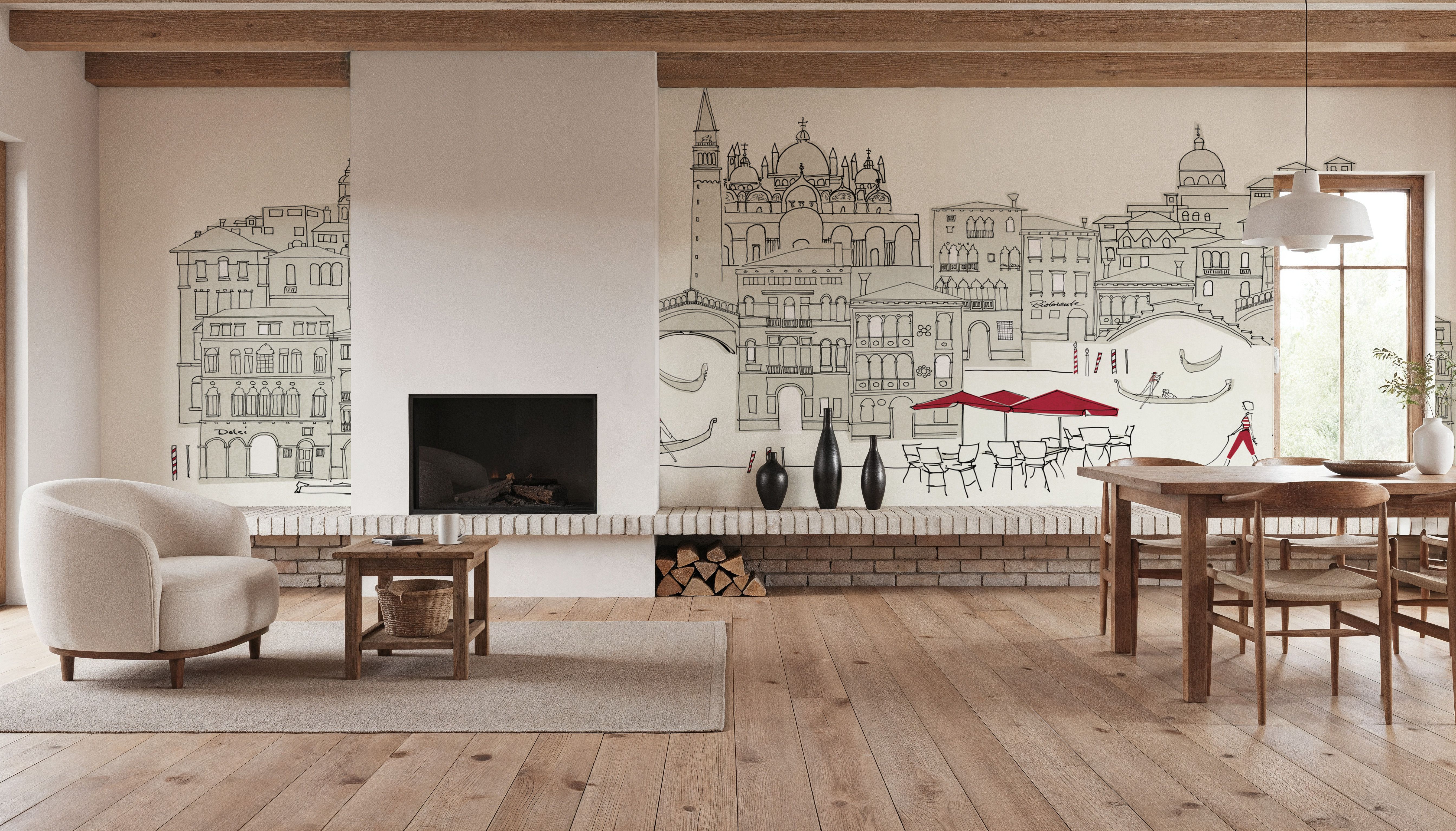 World Cafe Venice, Wallpaper