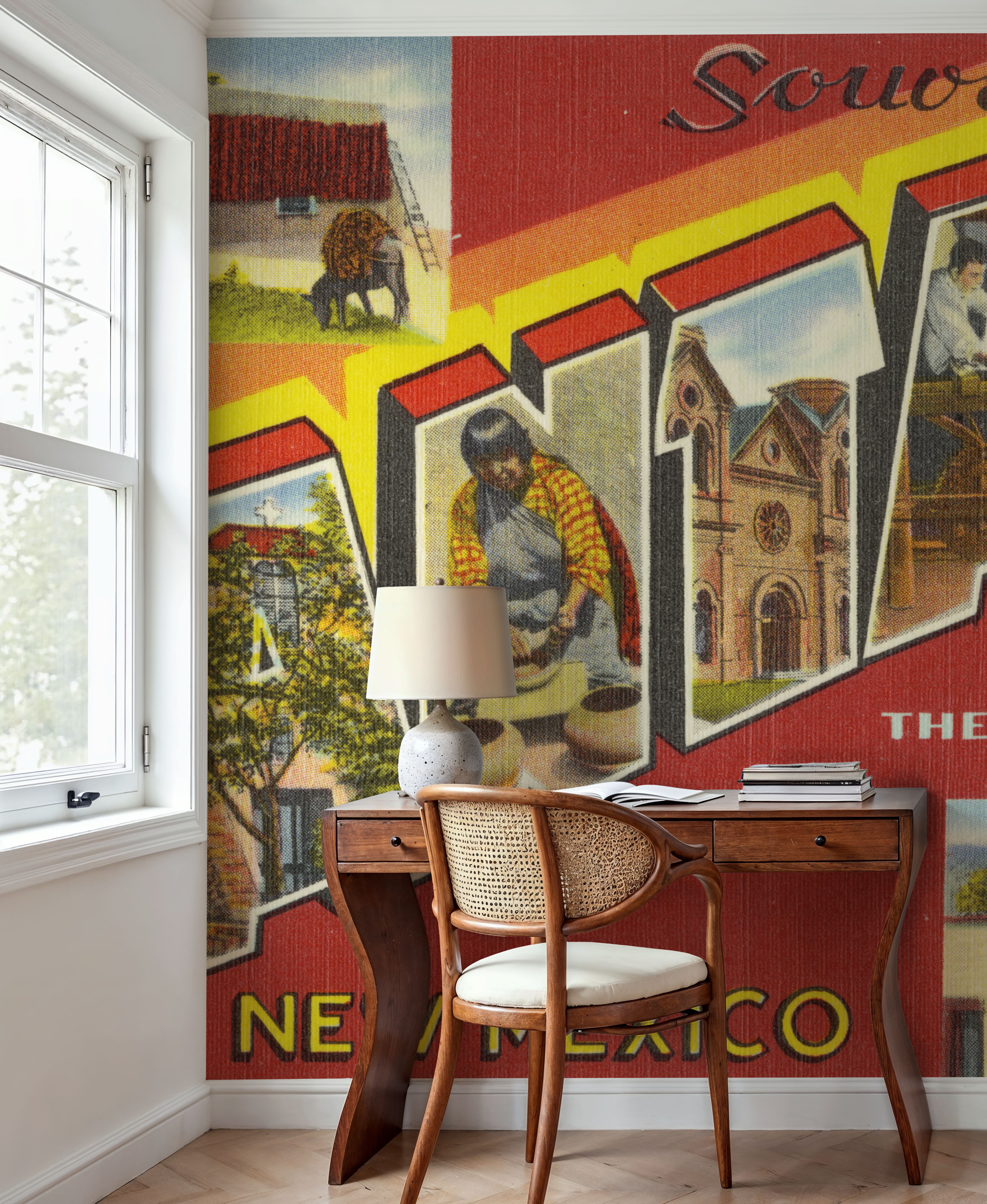 Greetings from Santa Fe - Screenprint Postcard