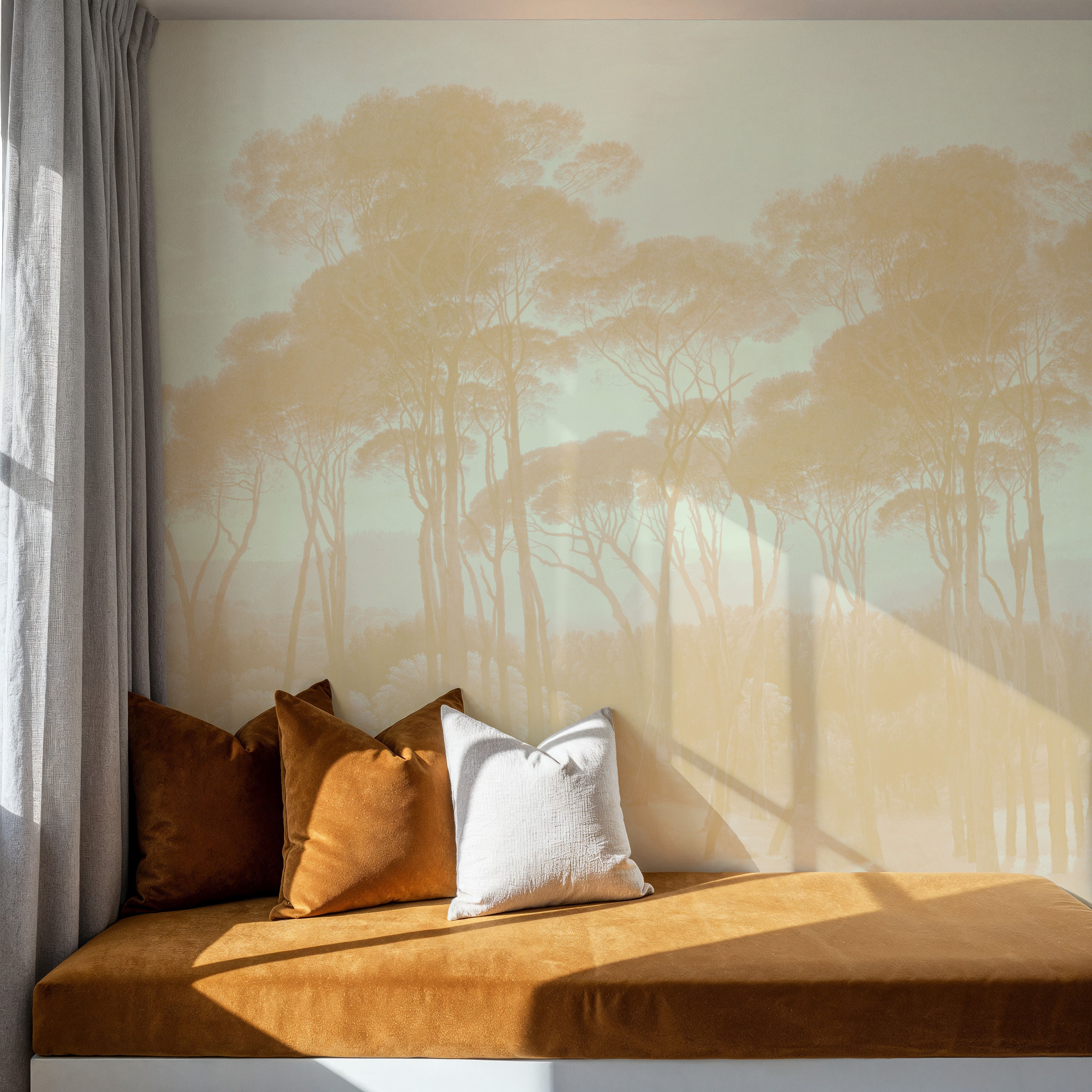 Mediterranean Pine Landscape, Apricot