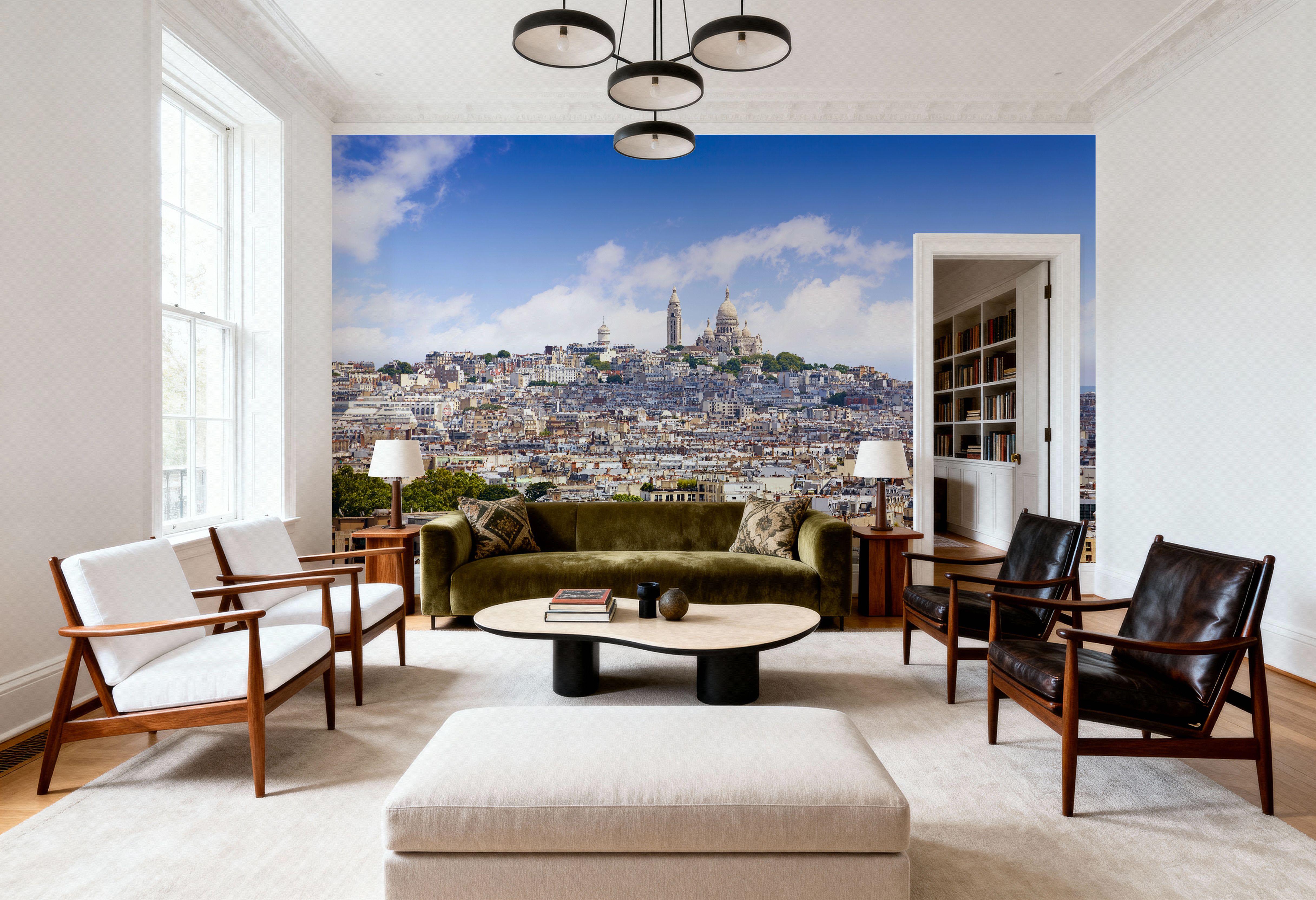 Paris Skyline and Sacre Coeur Basilique