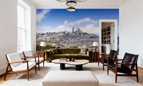 Paris Skyline and Sacre Coeur Basilique