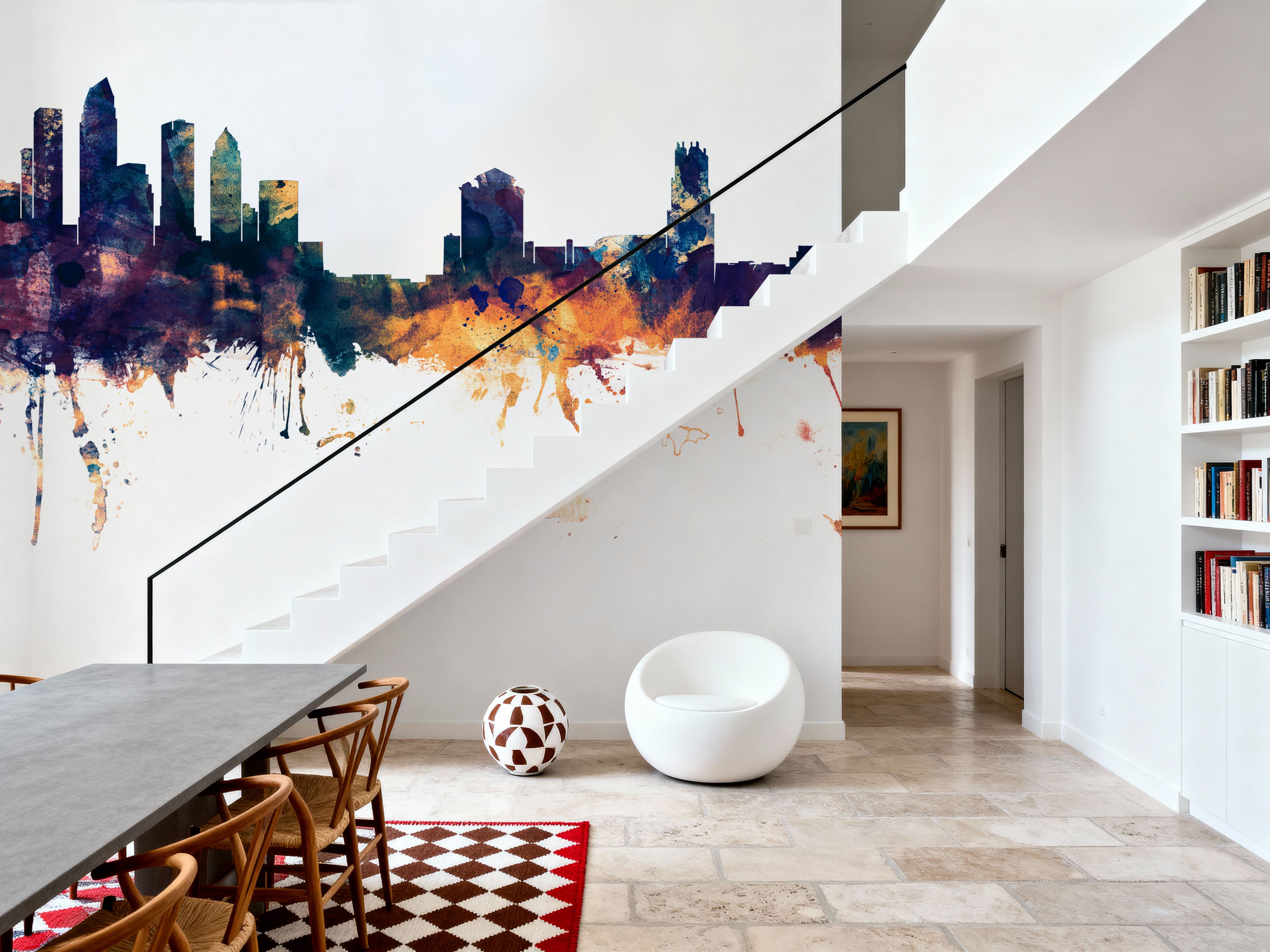 Tampa Florida Skyline Blue & Bronze