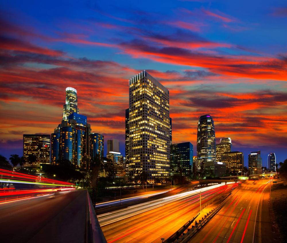 Downtown from the 110