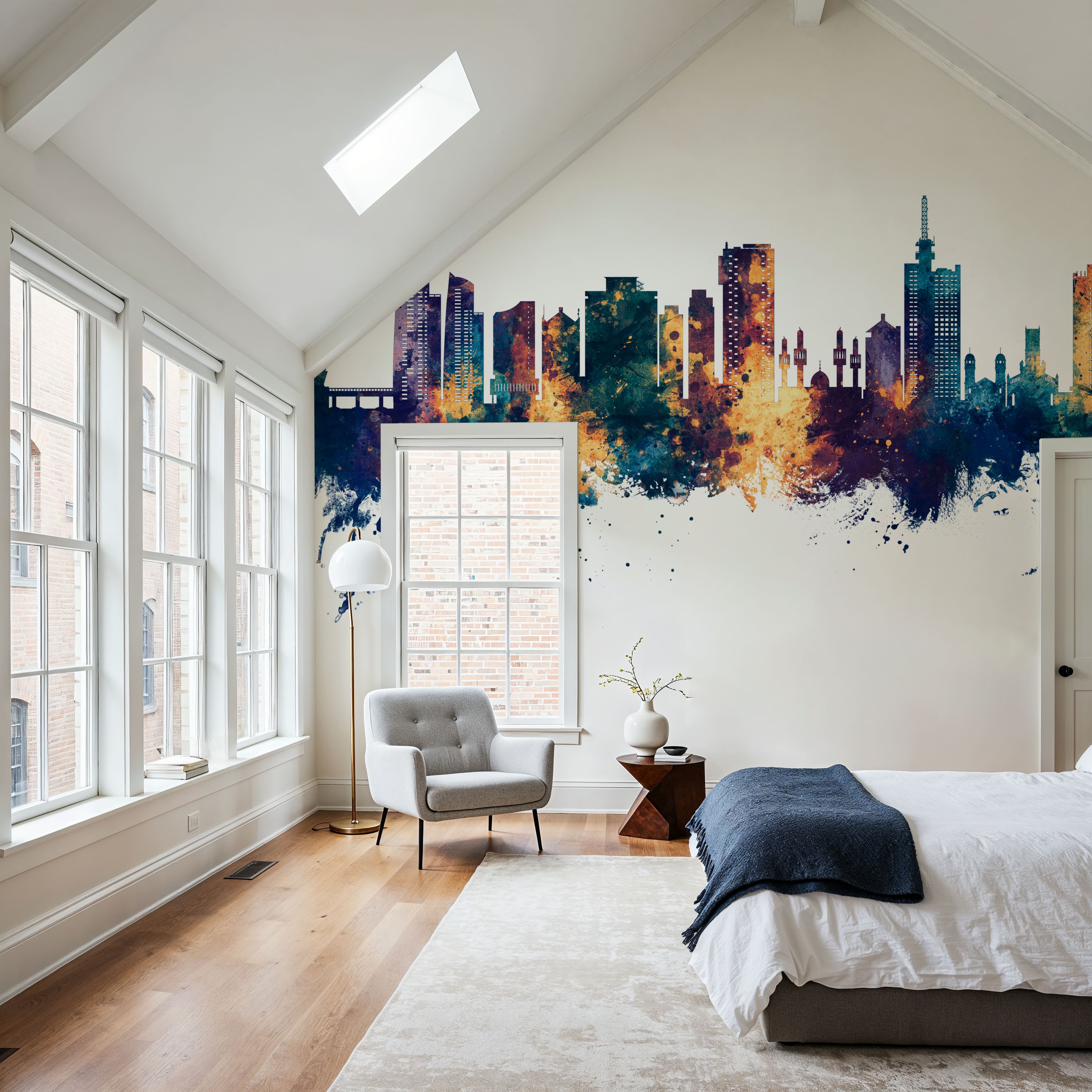 Lagos Nigeria Skyline Blue & Bronze