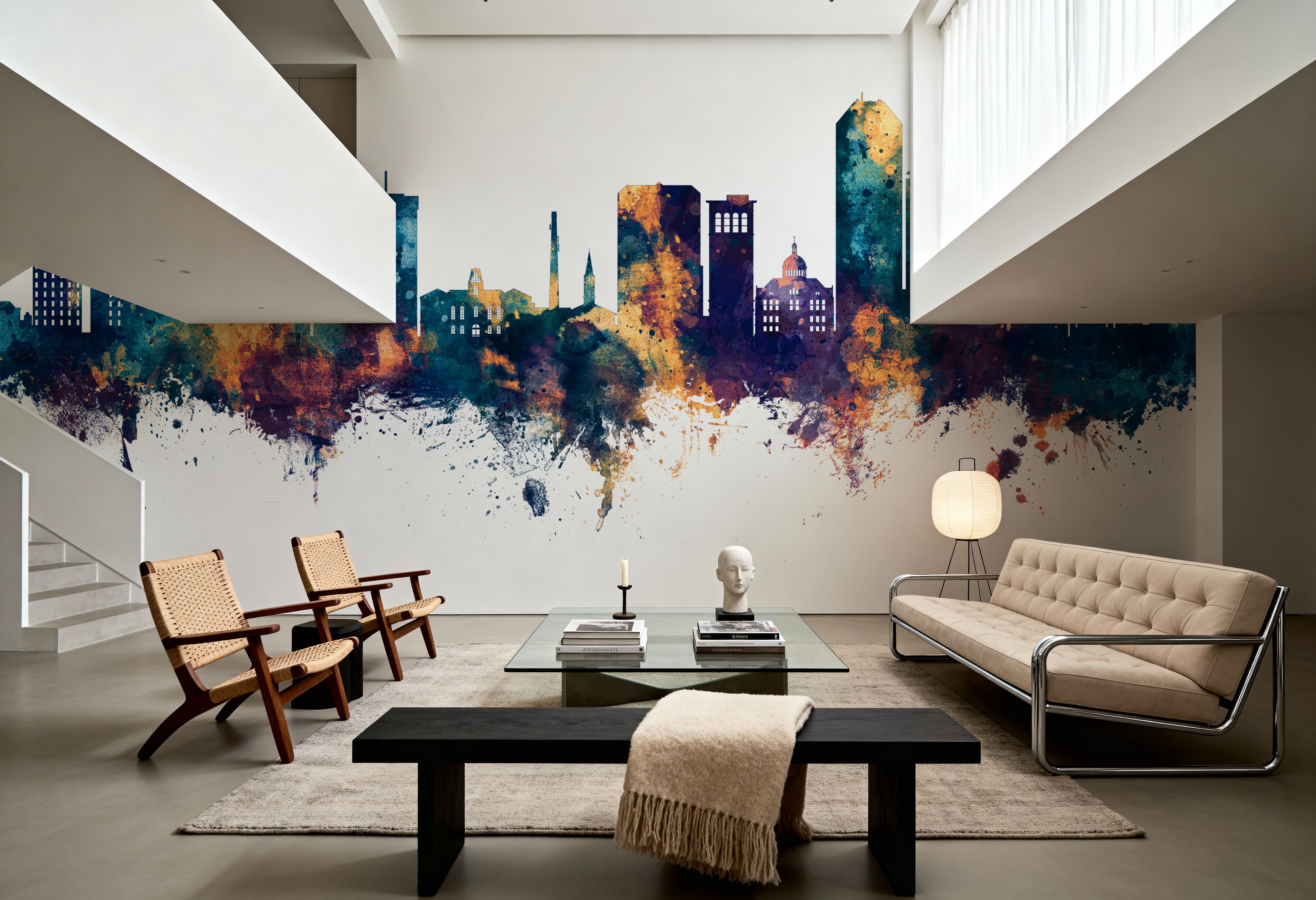 Lexington Kentucky Skyline Blue & Bronze