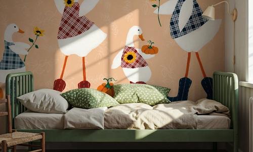 Ducks in the Pumpkin Patch I