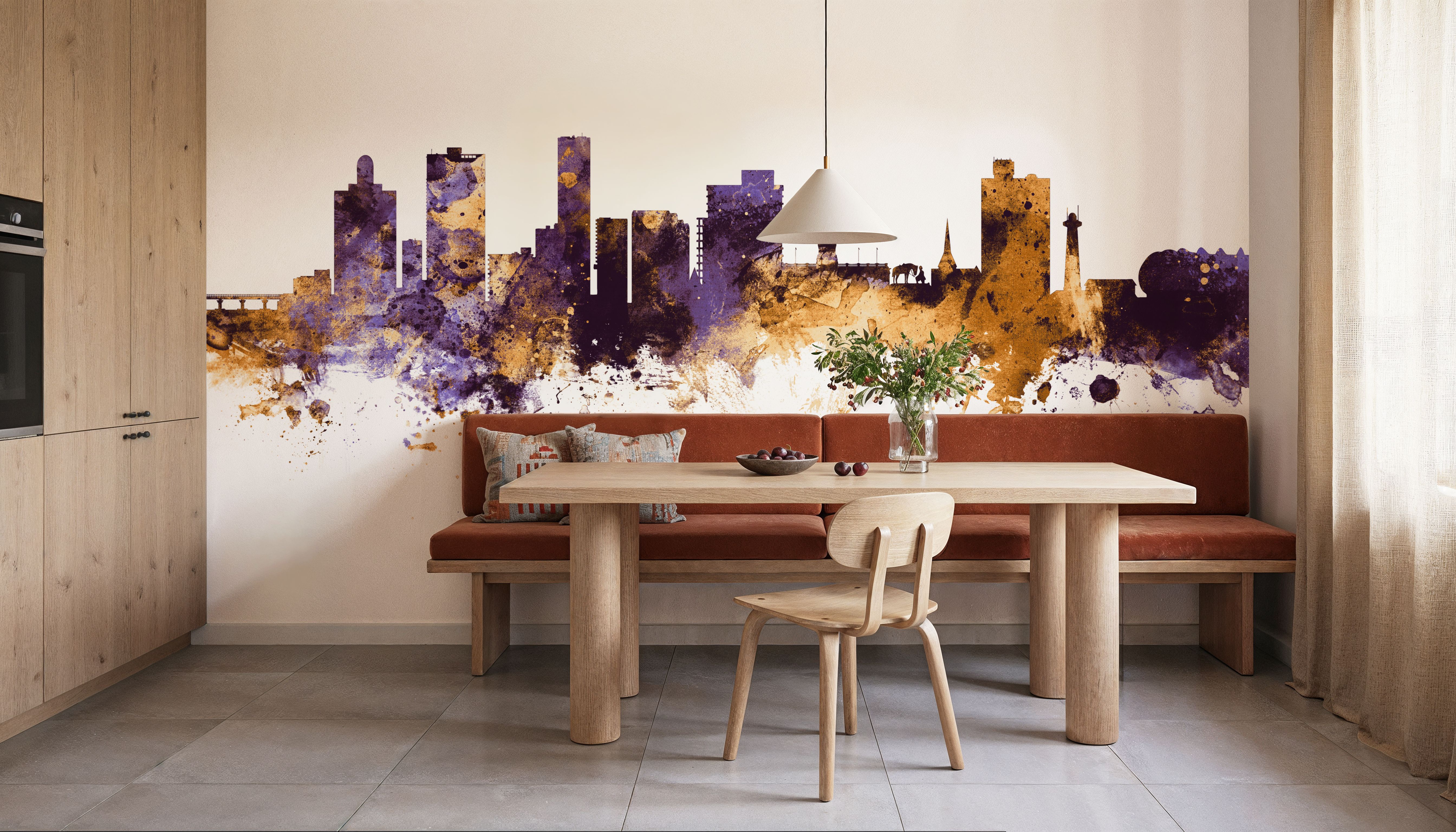 Port Elizabeth South Africa Skyline Purple & Gold