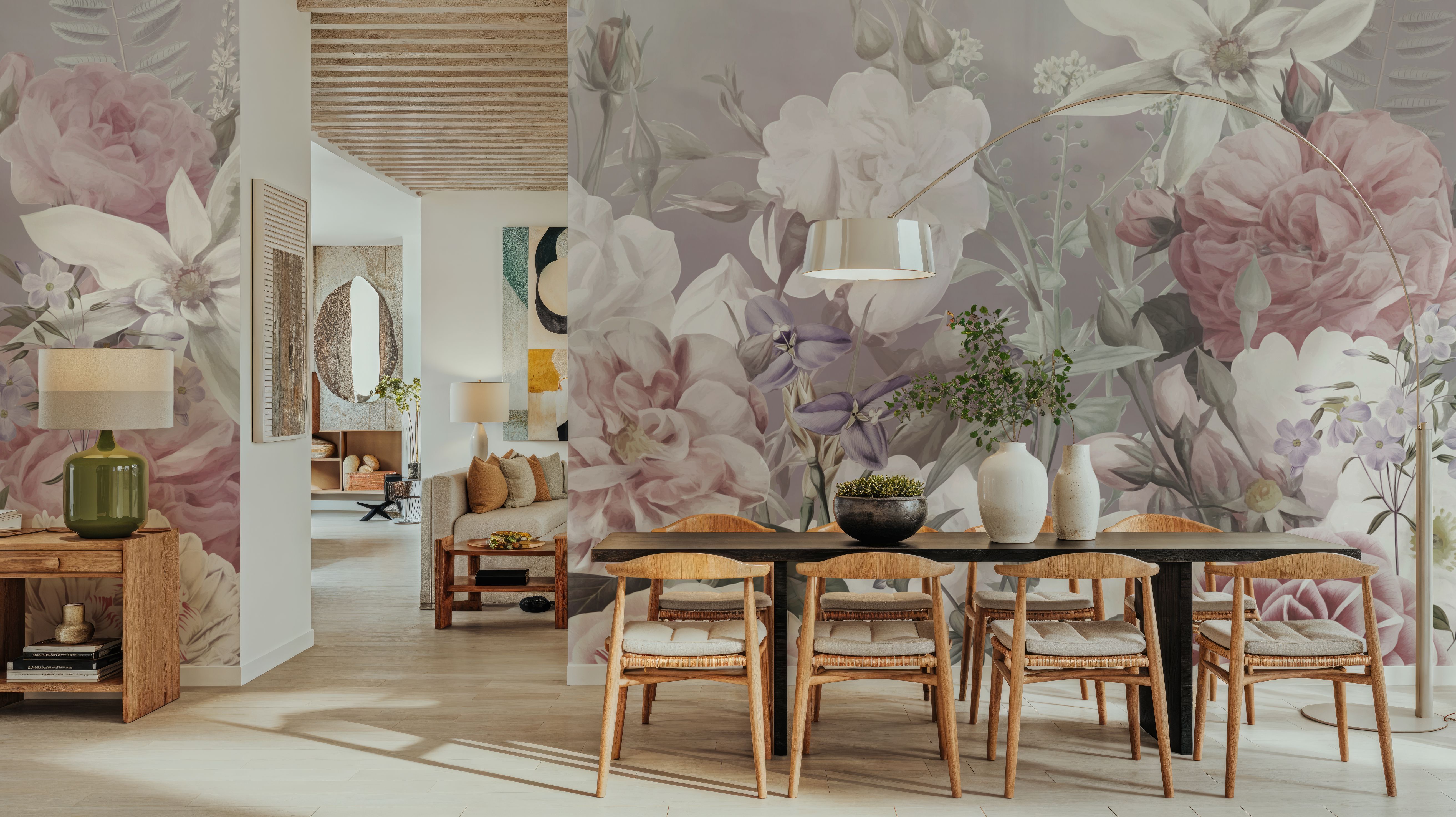 Garden Embrace Red, Wallpaper