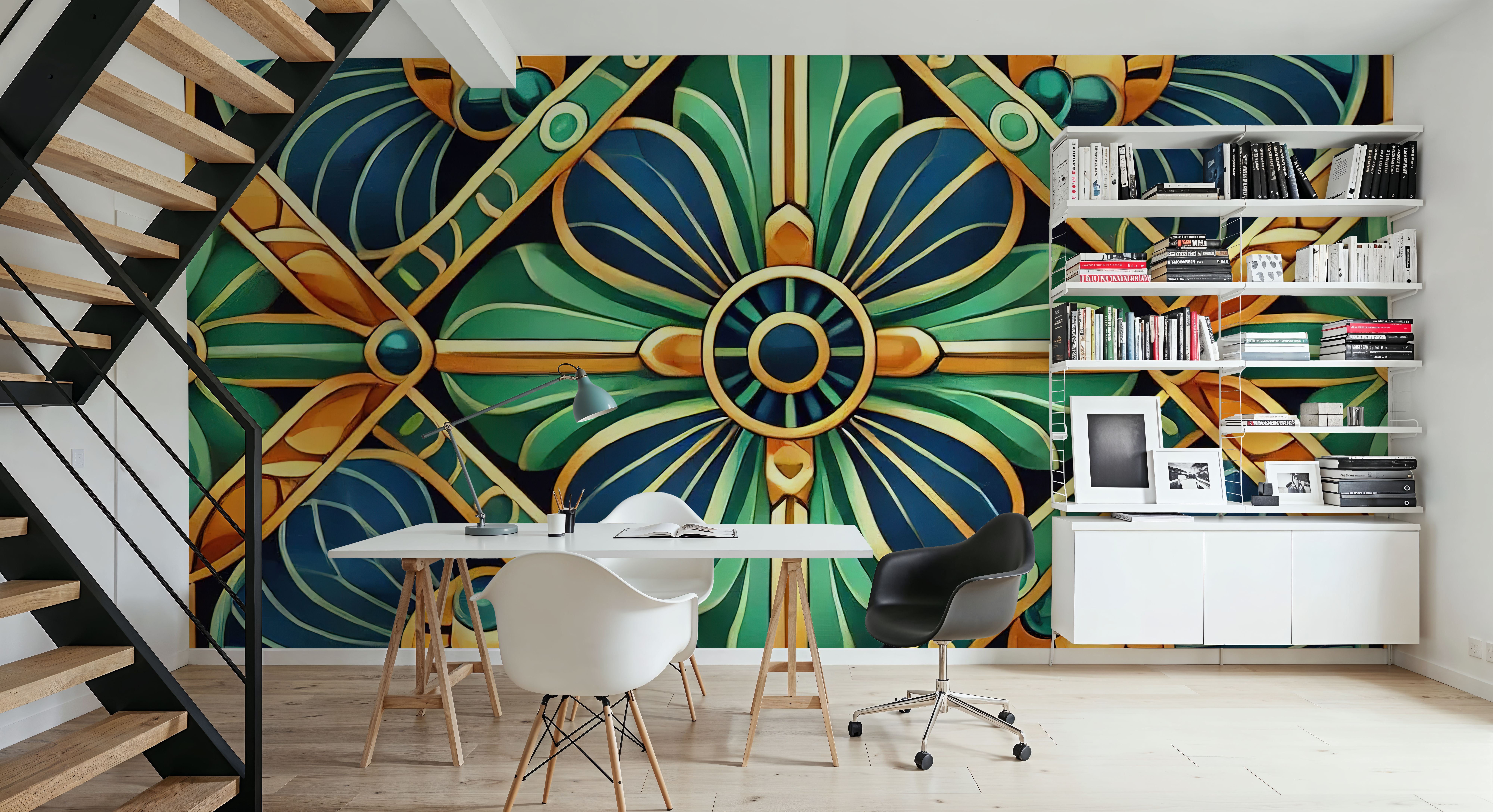 Bold Geometric Art Deco, Wallpaper