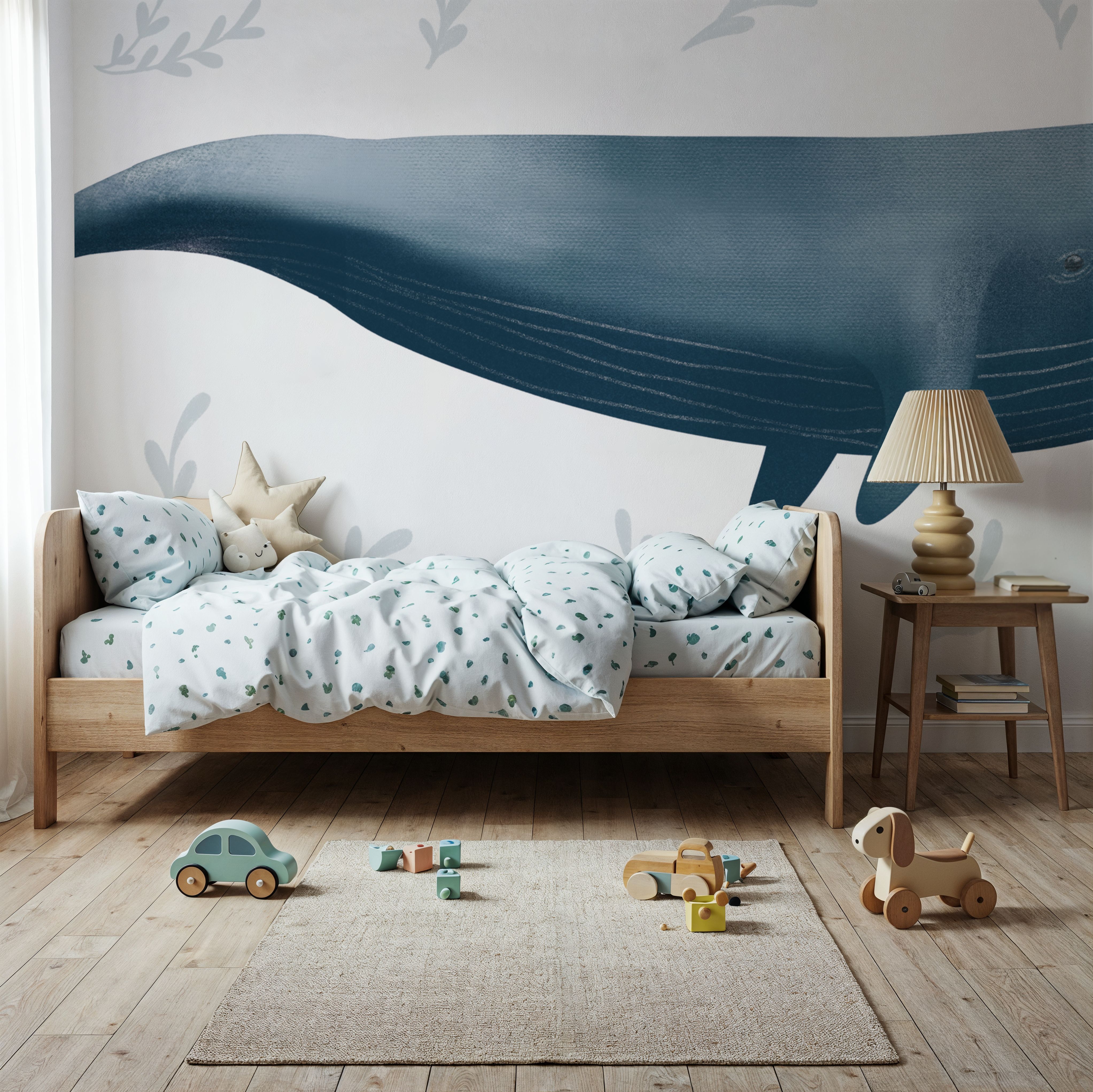 Ocean Life Whale on White