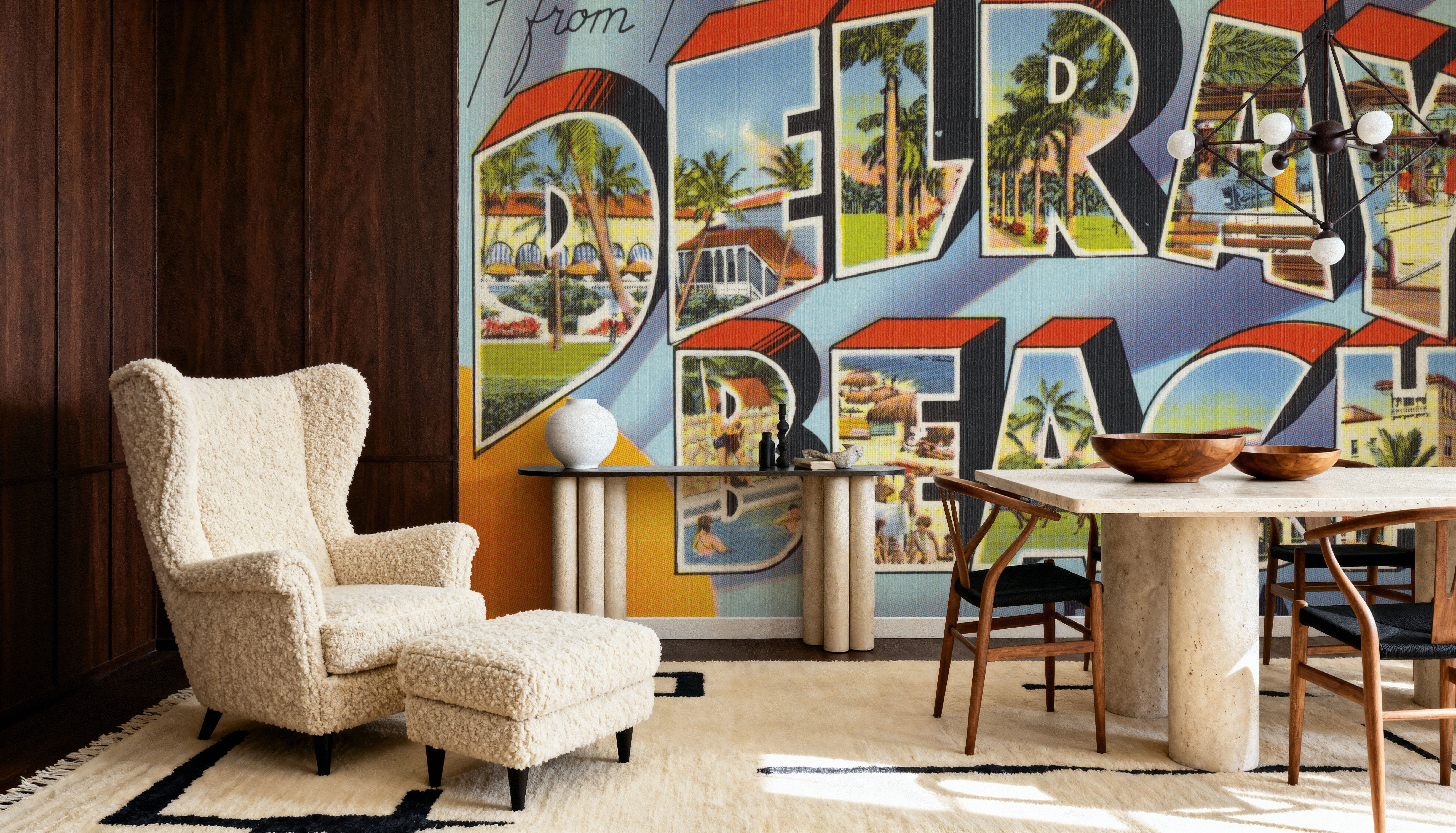 Greetings from Delray Beach - Screenprint Postcard