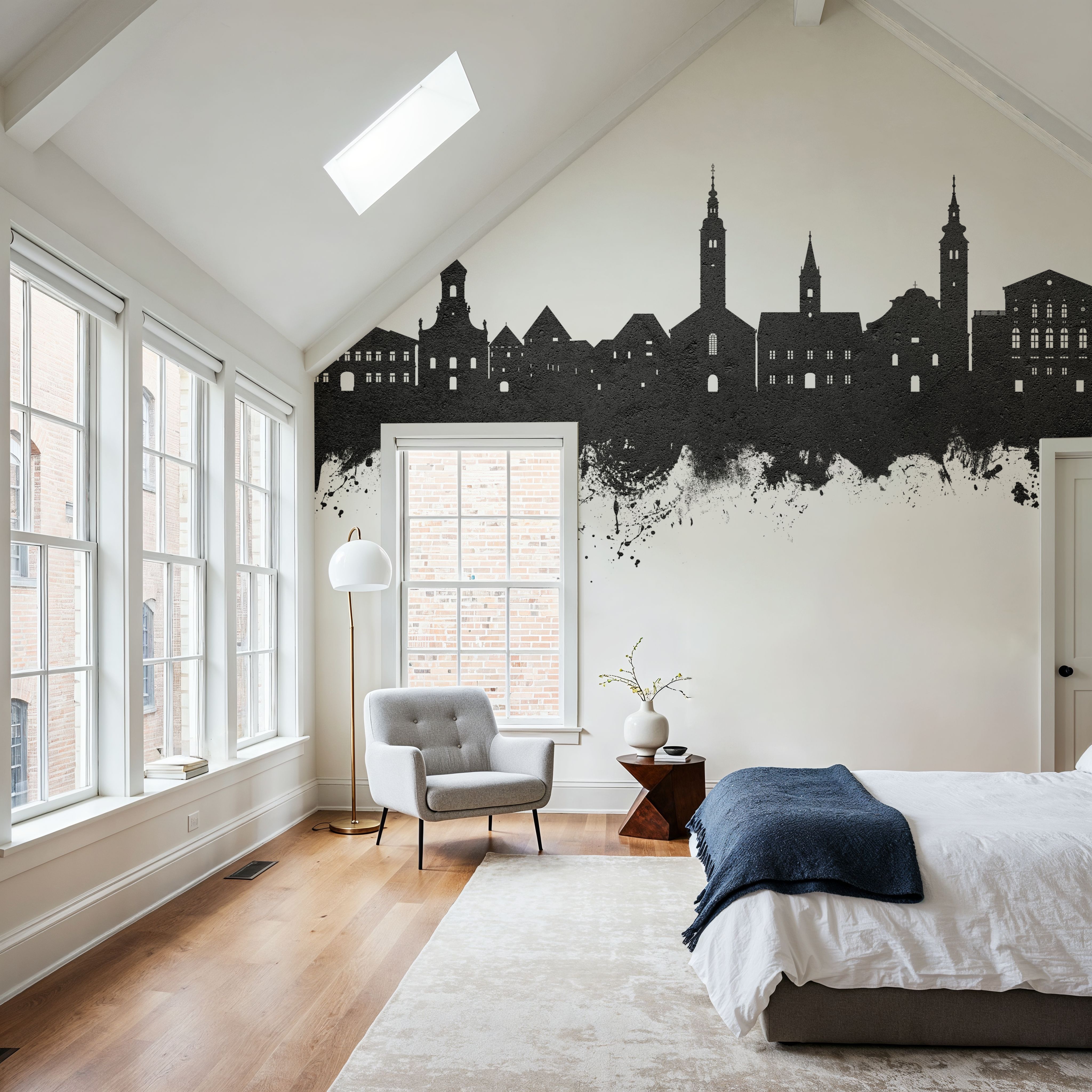 Varaždin Croatia Skyline Black & White