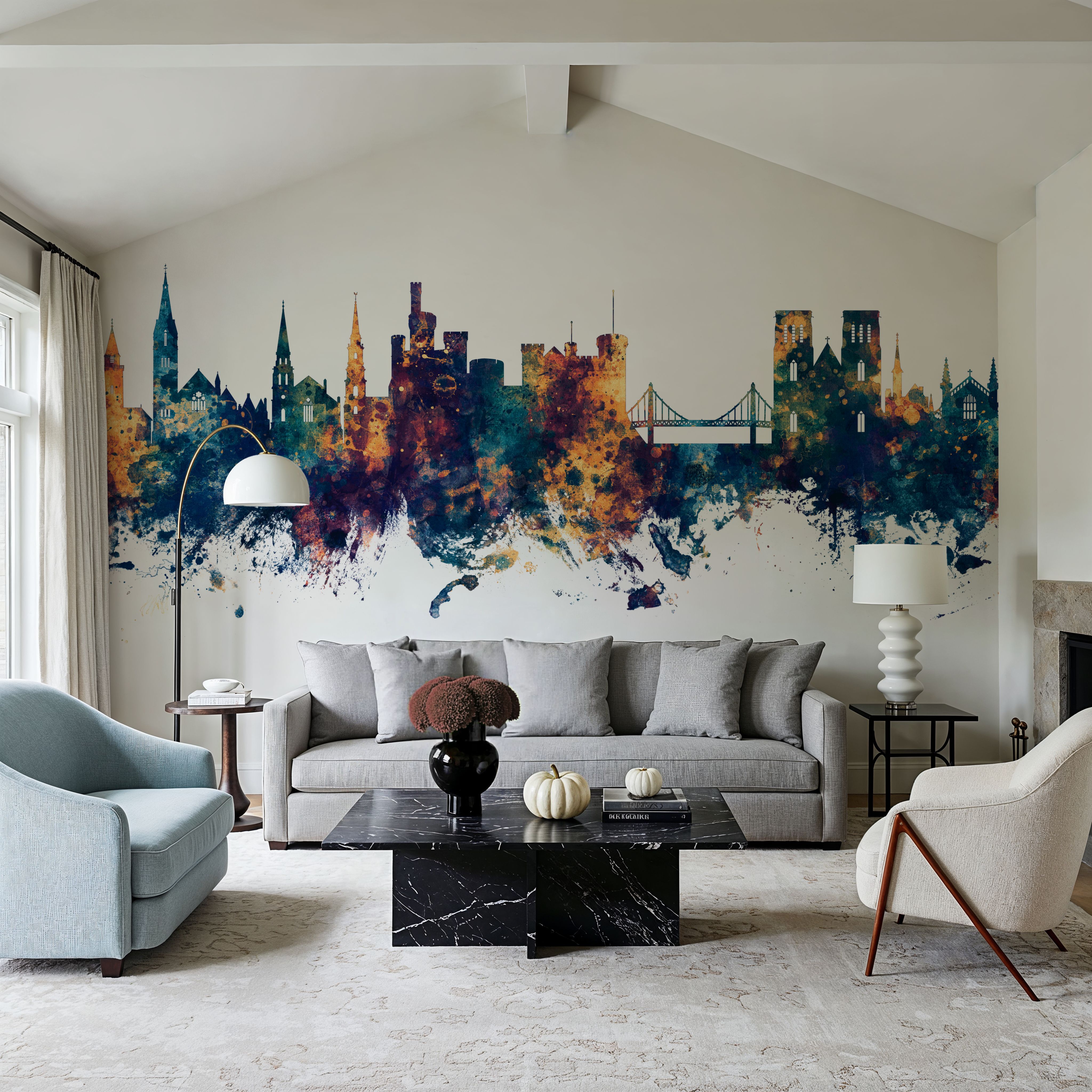 Inverness Scotland Skyline Blue & Bronze